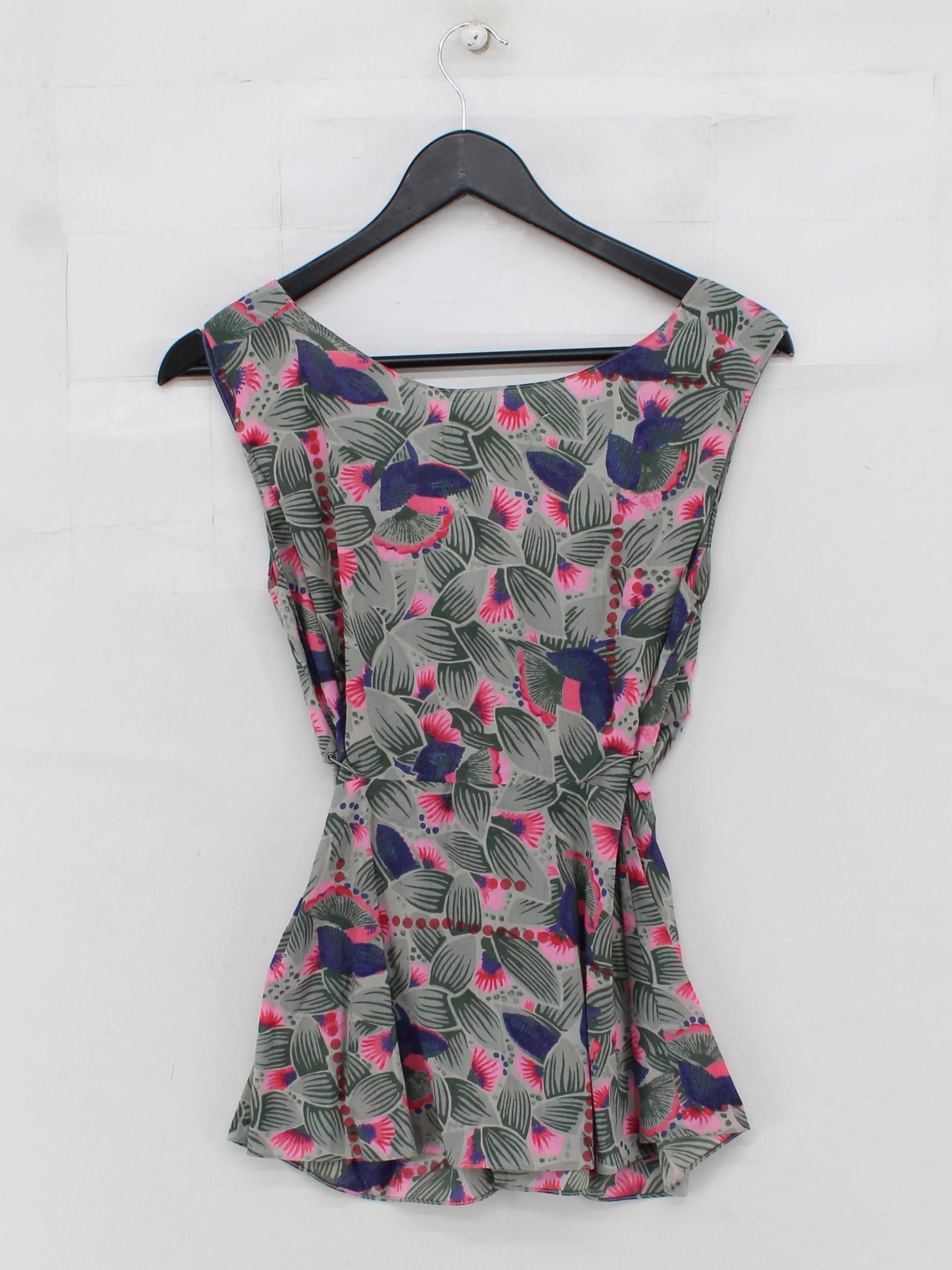 Marni Women's Top UK 10 Multi Floral 100% Cotton Sleeveless Round Neck Basic - Image 2