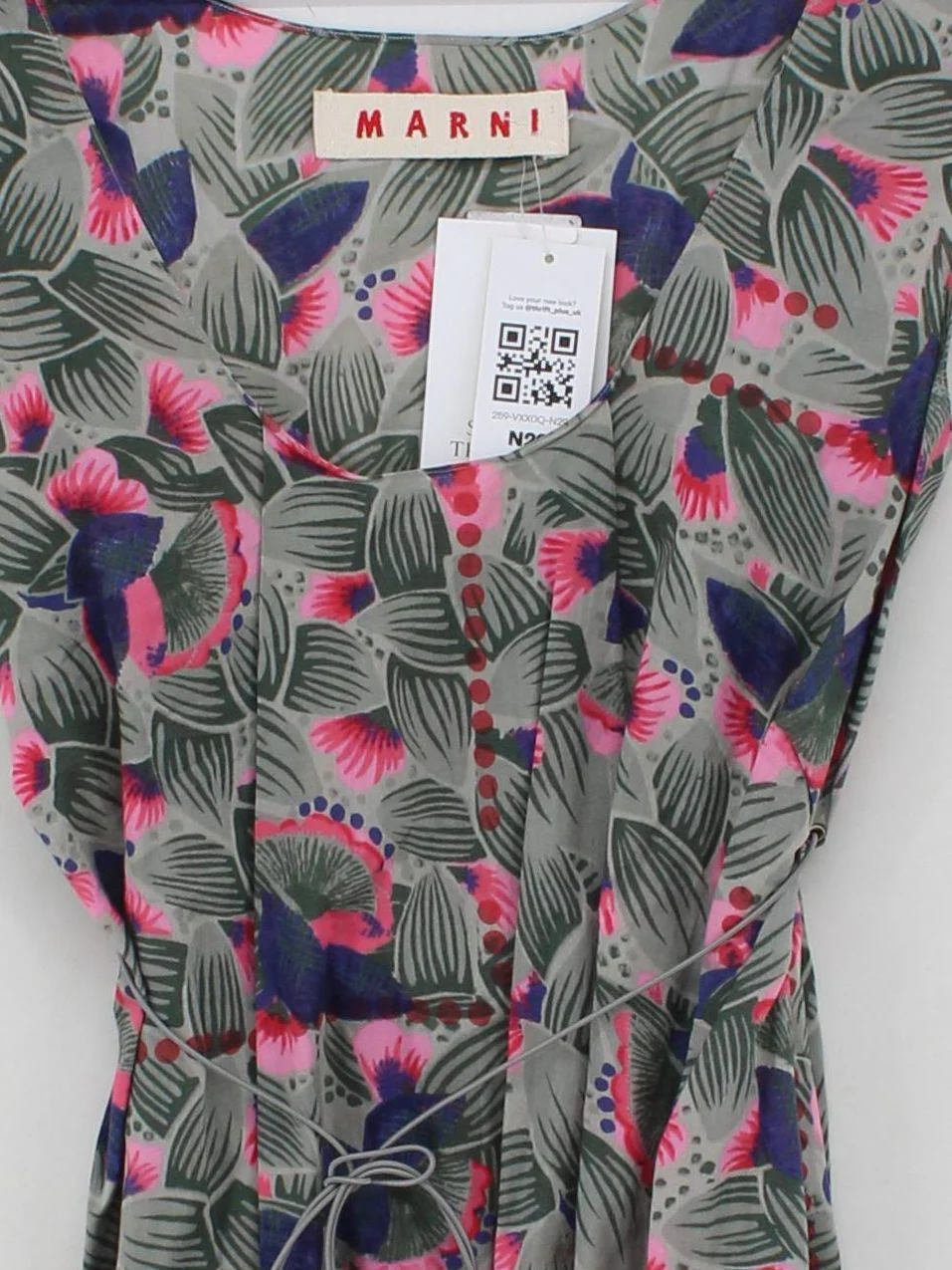 Marni Women's Top UK 10 Multi Floral 100% Cotton Sleeveless Round Neck Basic - Image 3