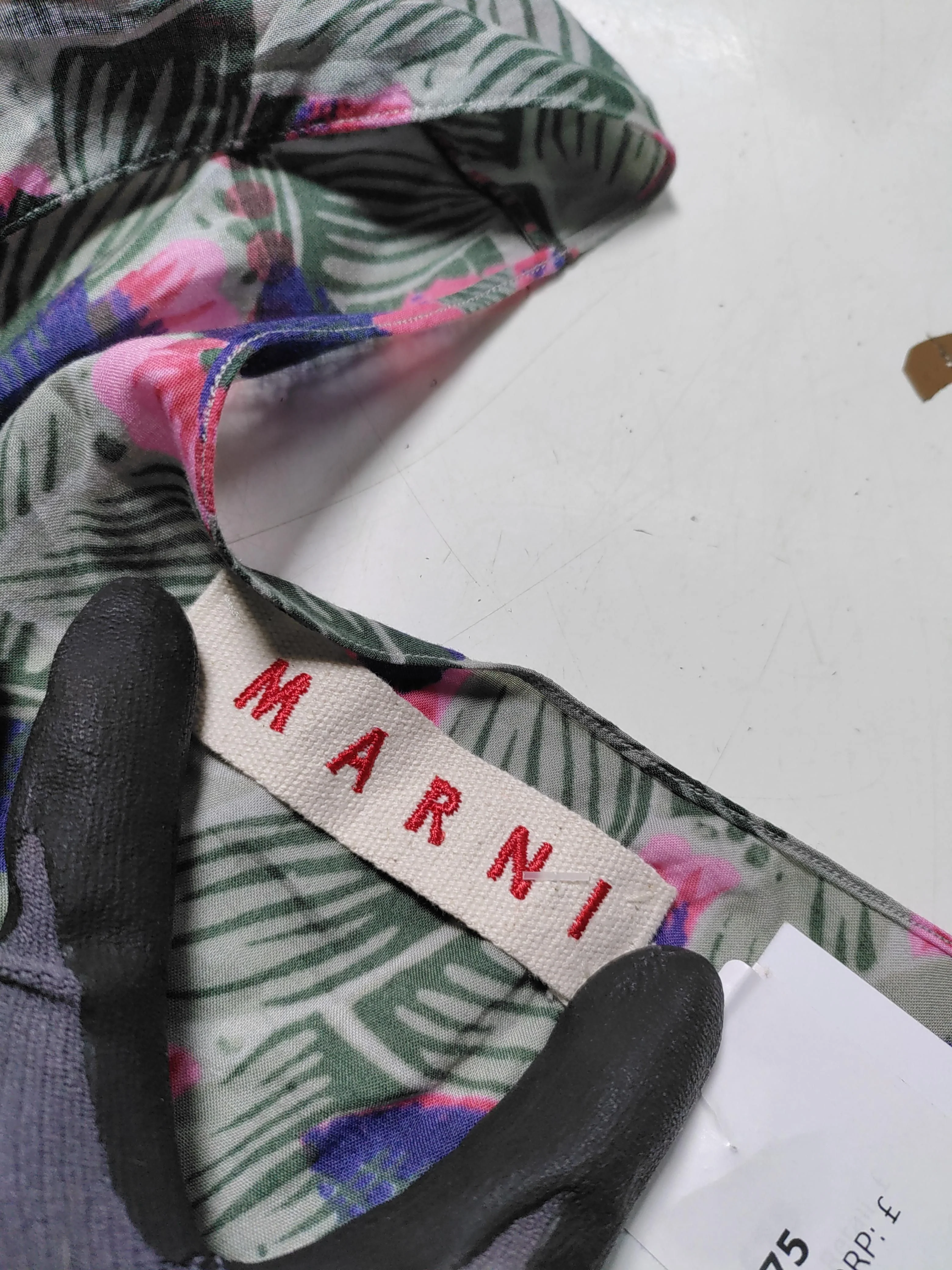 Marni Women's Top UK 10 Multi Floral 100% Cotton Sleeveless Round Neck Basic - Image 5