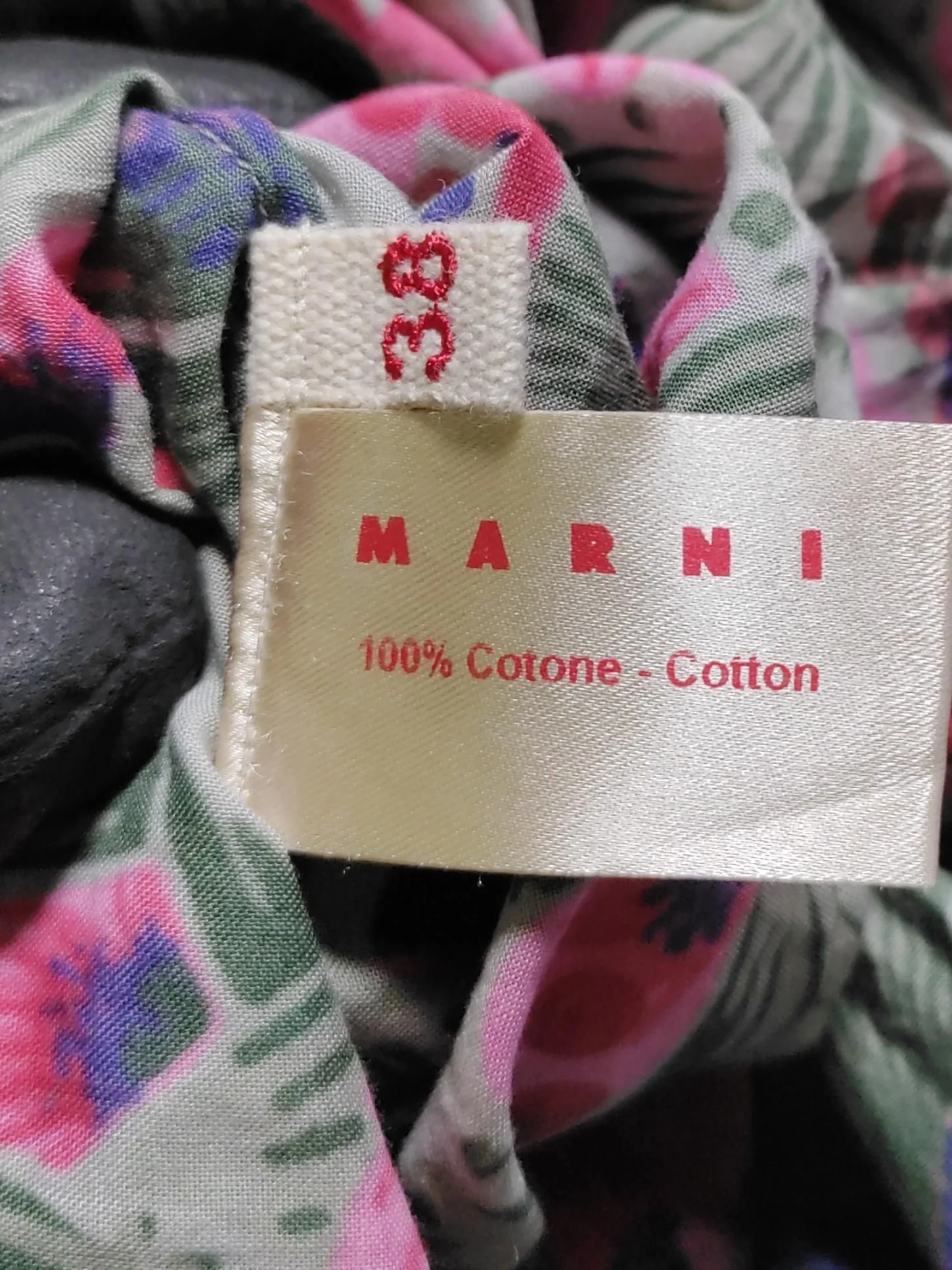 Marni Women's Top UK 10 Multi Floral 100% Cotton Sleeveless Round Neck Basic - Image 6