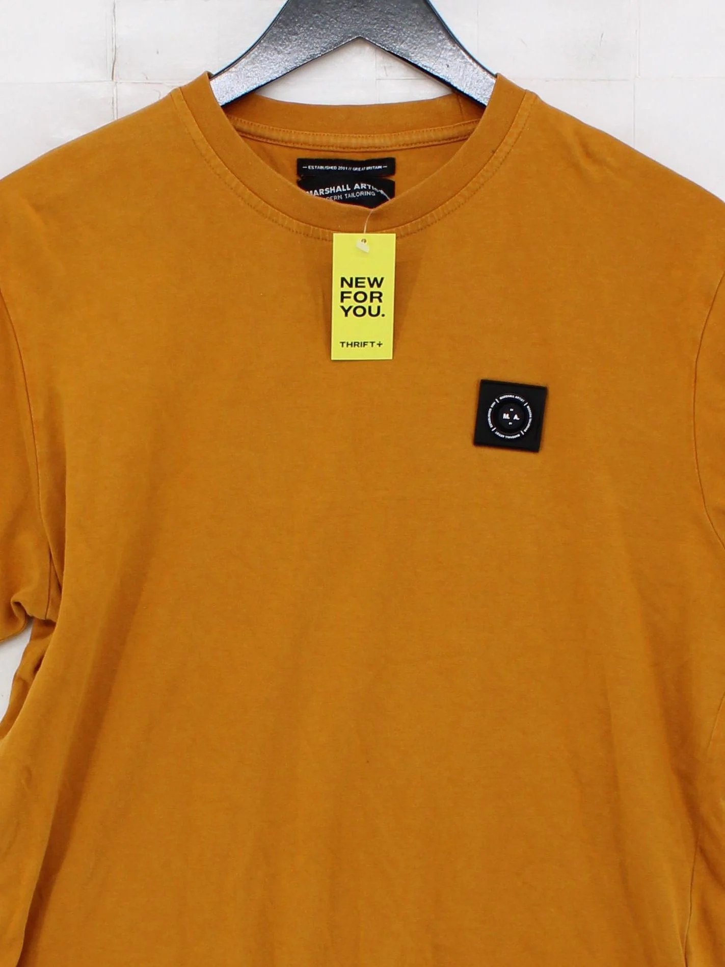 Marshall Artist Men's T-Shirt M Yellow 100% Cotton Basic - Image 3
