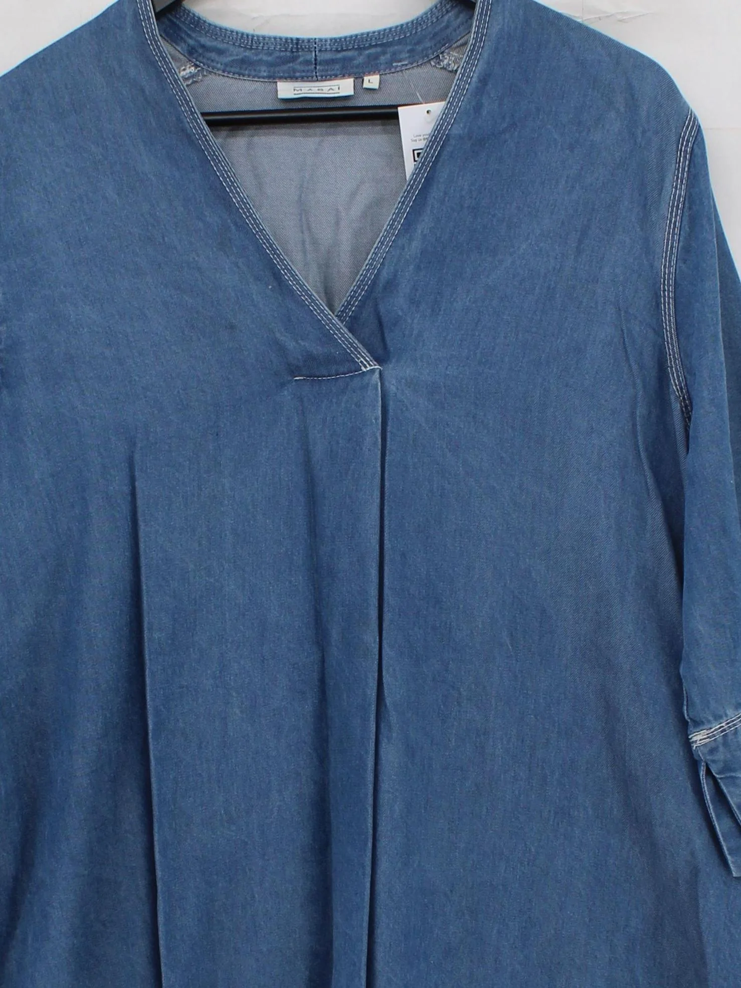 Masai T-Shirt Mini Dress UK12 in Blue - Image 3