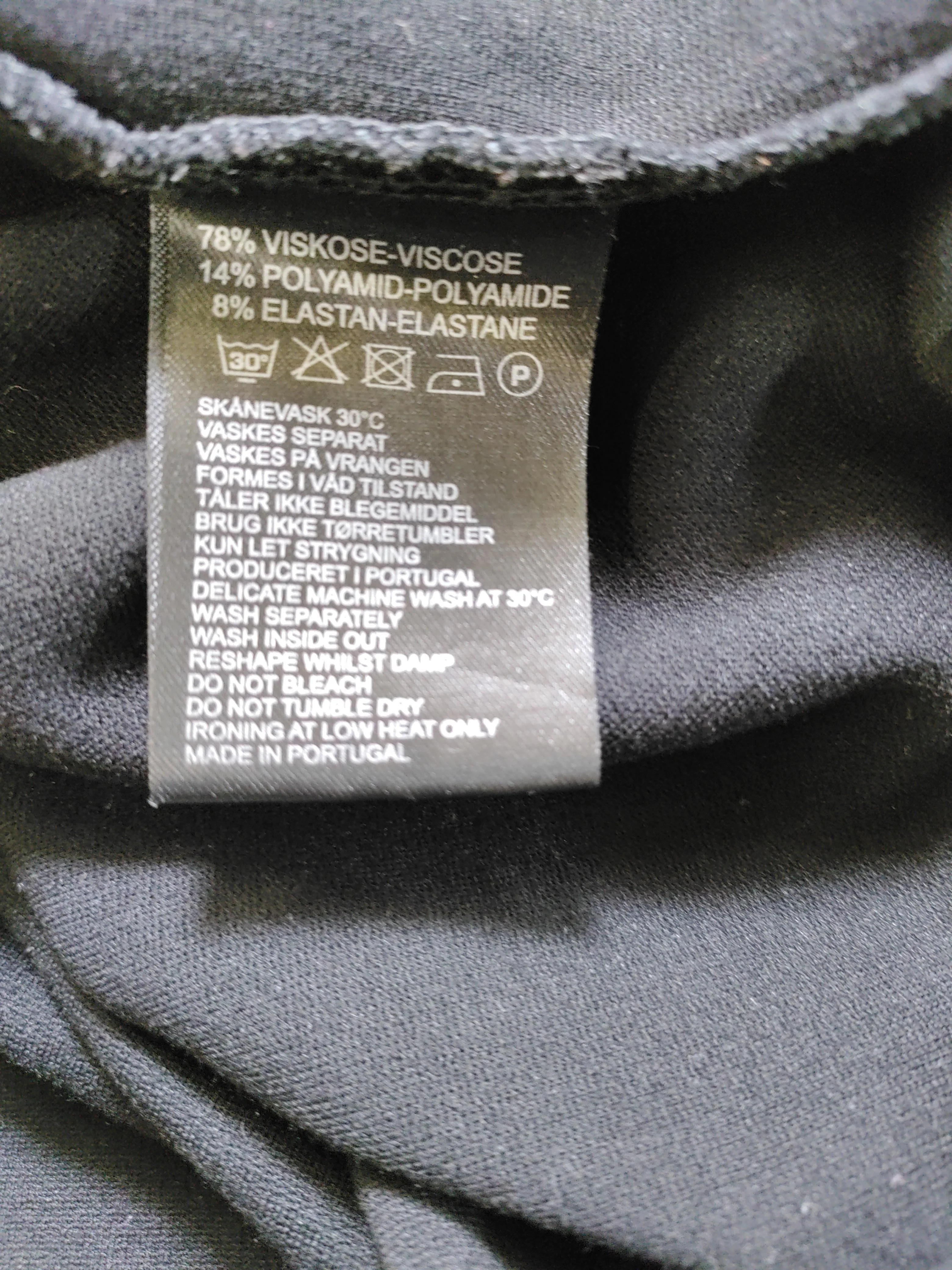 Masai Women's T-Shirt M Black Viscose with Polyamide, Elastane Basic - Image 6