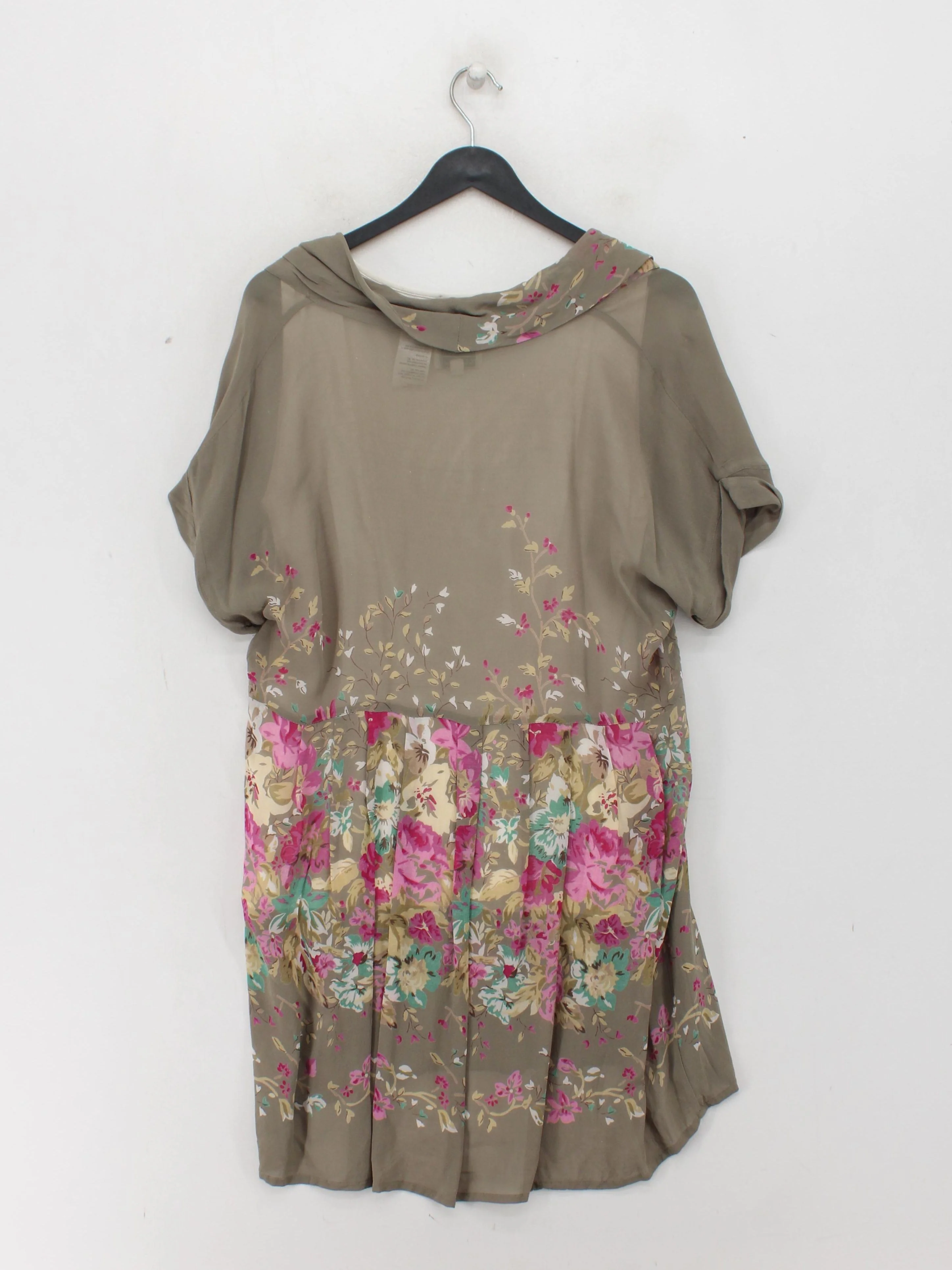 Masai Women's Top L Multi Floral 100% Viscose Short Sleeve Round Neck Tunic - Image 2
