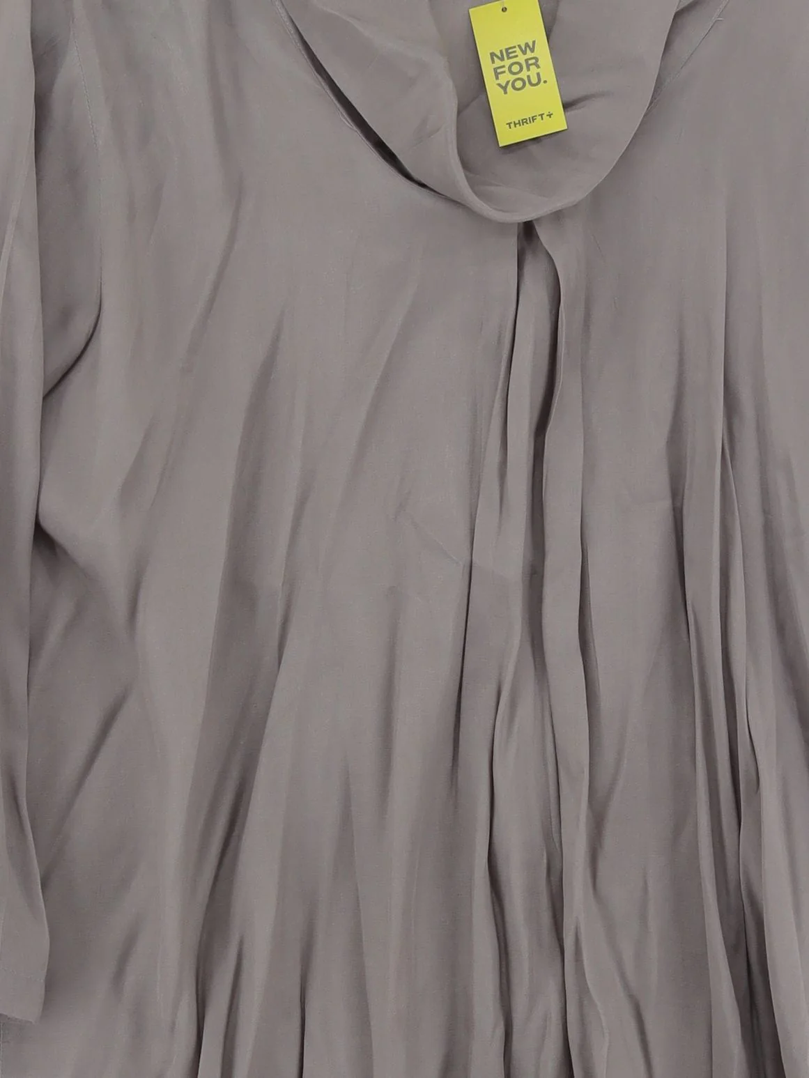Masai Women's Top M Grey 100% Viscose Long Sleeve Crew Neck Tunic - Image 3