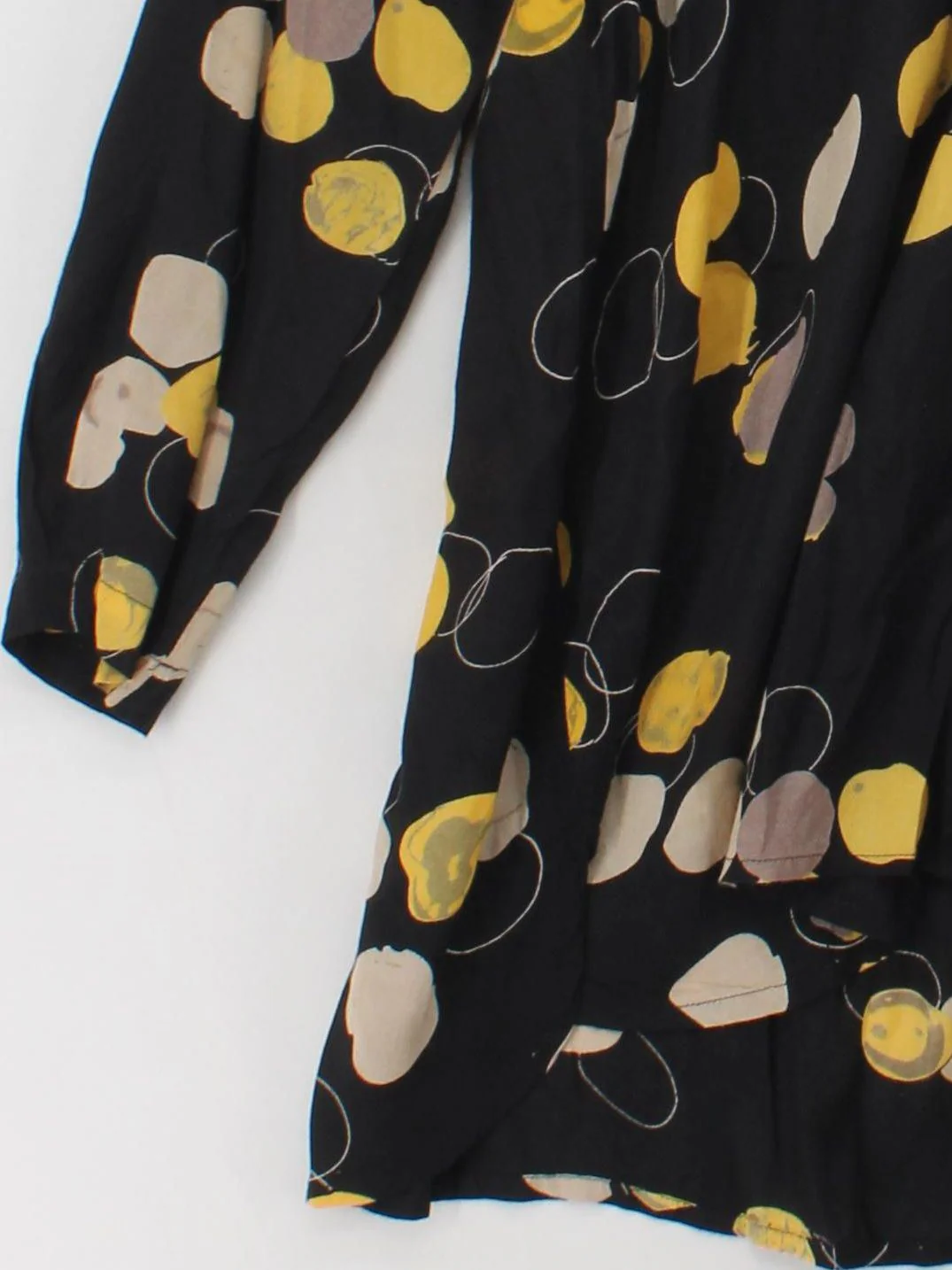 Masai Women's Top S Black Floral 100% Viscose Long Sleeve Round Neck Tunic - Image 4