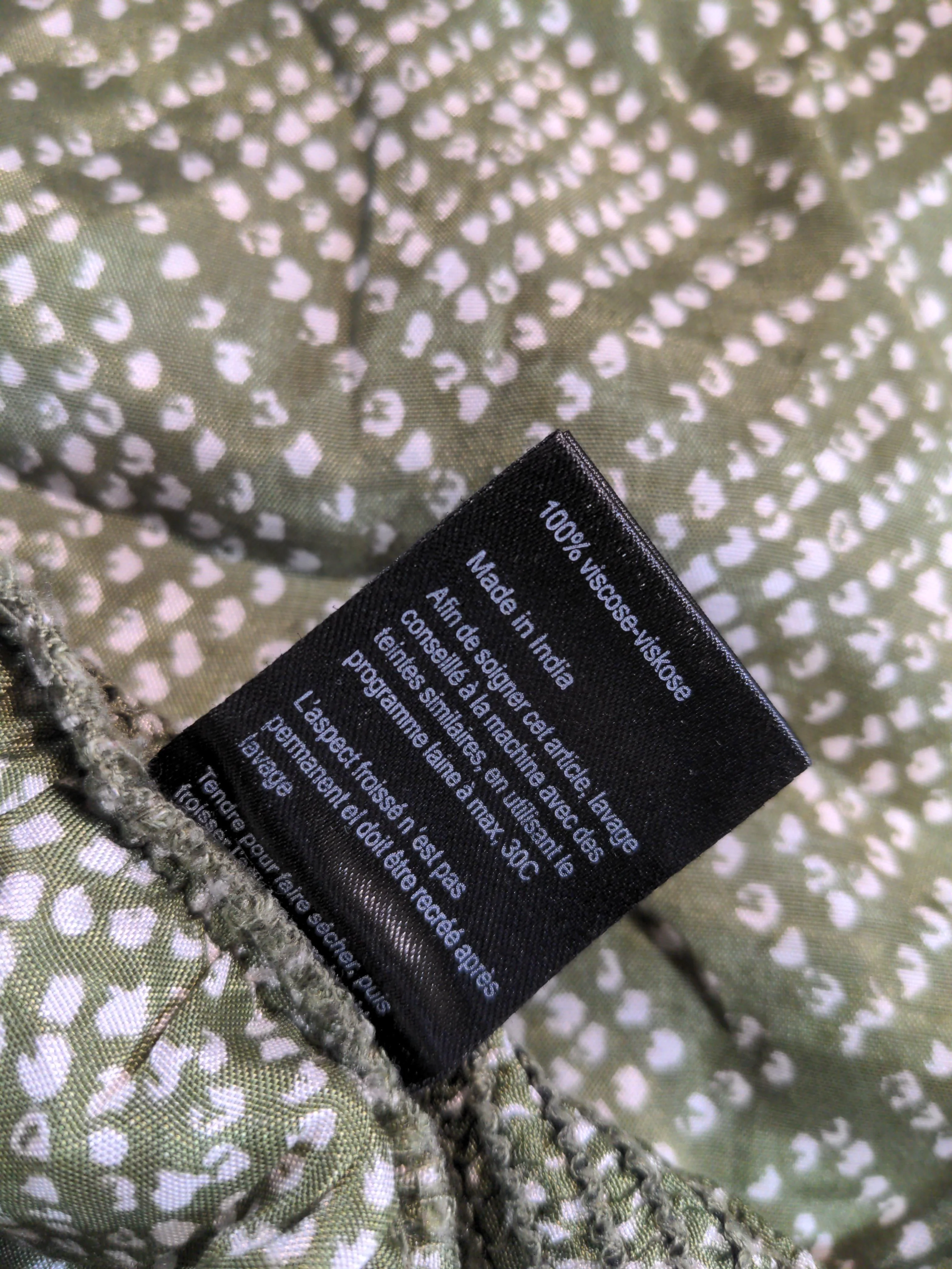 Masai Women's Trousers M Green Geometric 100% Viscose Wide-Leg Sweatpants - Image 6