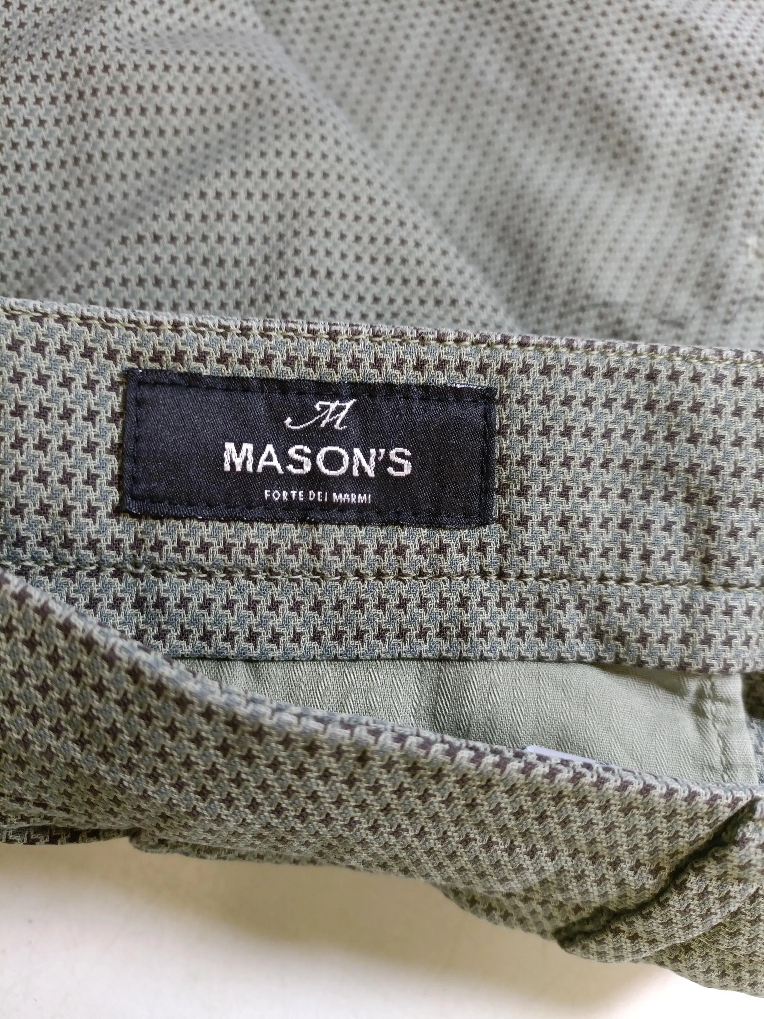 Mason's Men's Trousers W 38 in Green Cotton with Elastane Chino - Image 5