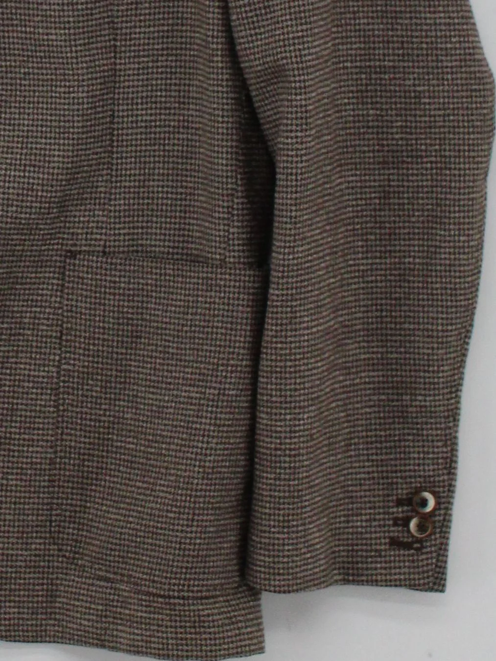 Massimo Dutti Men's Blazer M Brown Checkered Wool with Polyamide Overcoat - Image 4