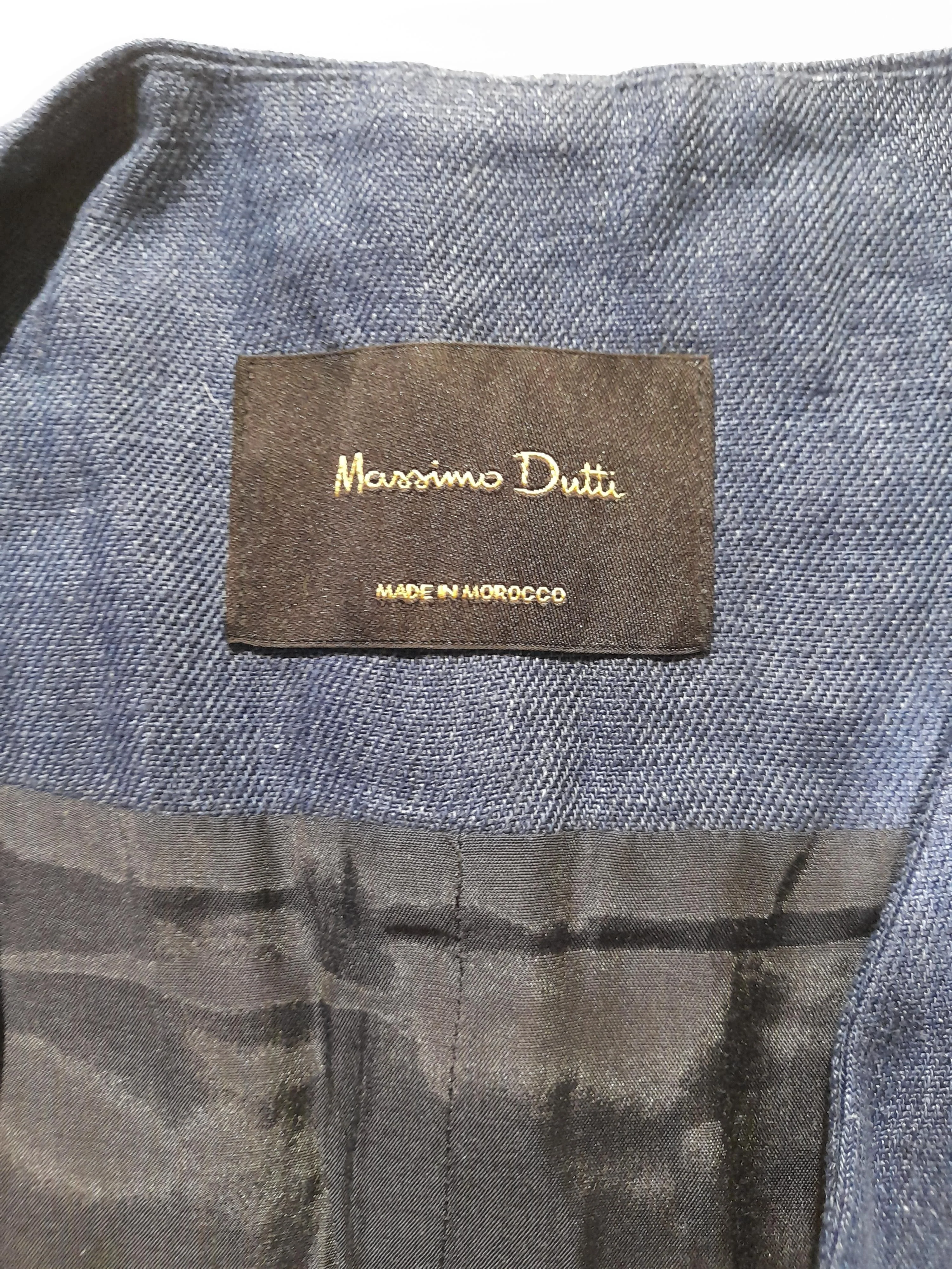 Massimo Dutti Men's Coat M Blue Cotton with Acetate, Lyocell Modal Overcoat - Image 5