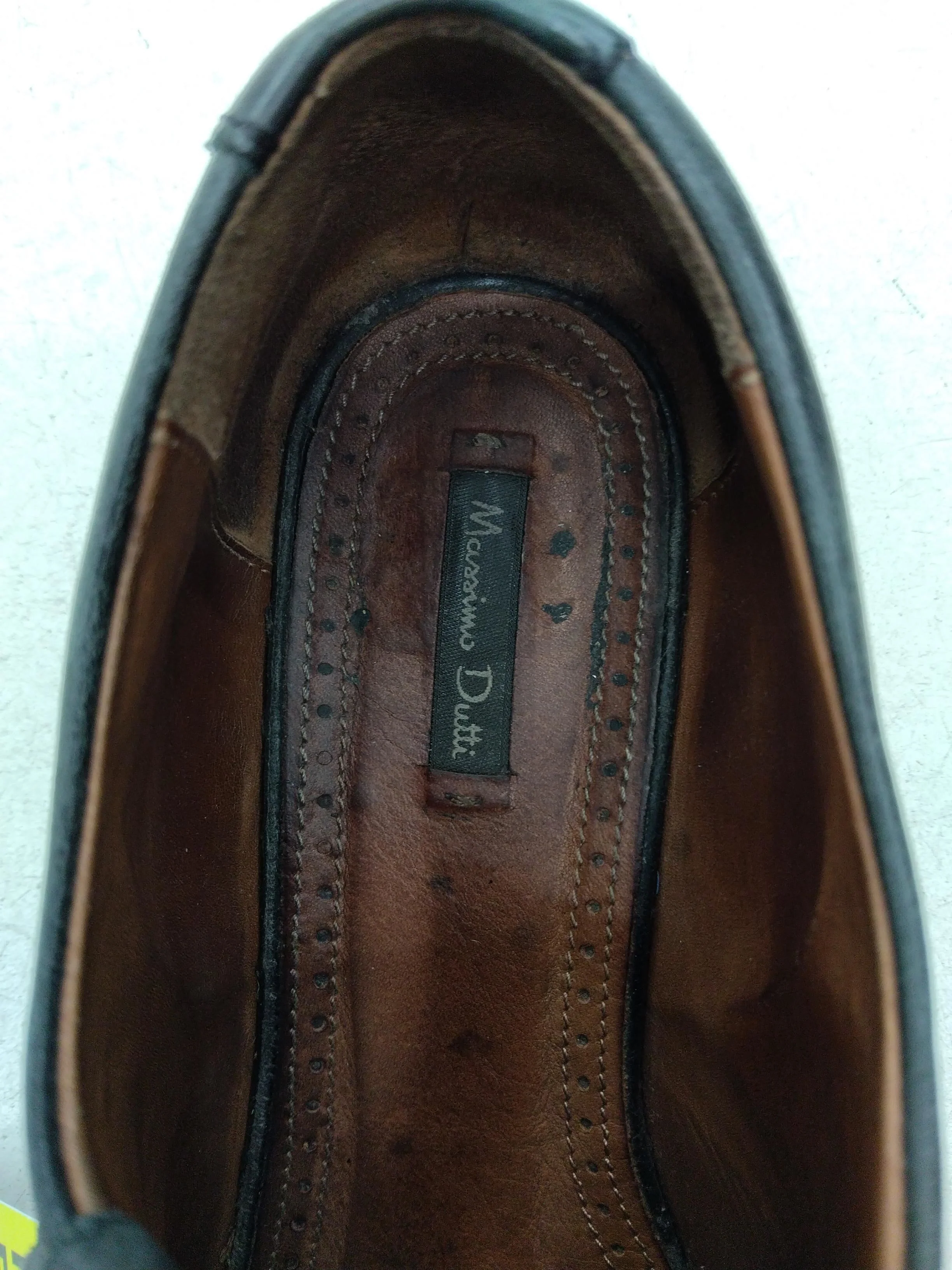 Massimo Dutti Men's Formal Shoes UK 6 Black 100% Leather Brogue - Image 6