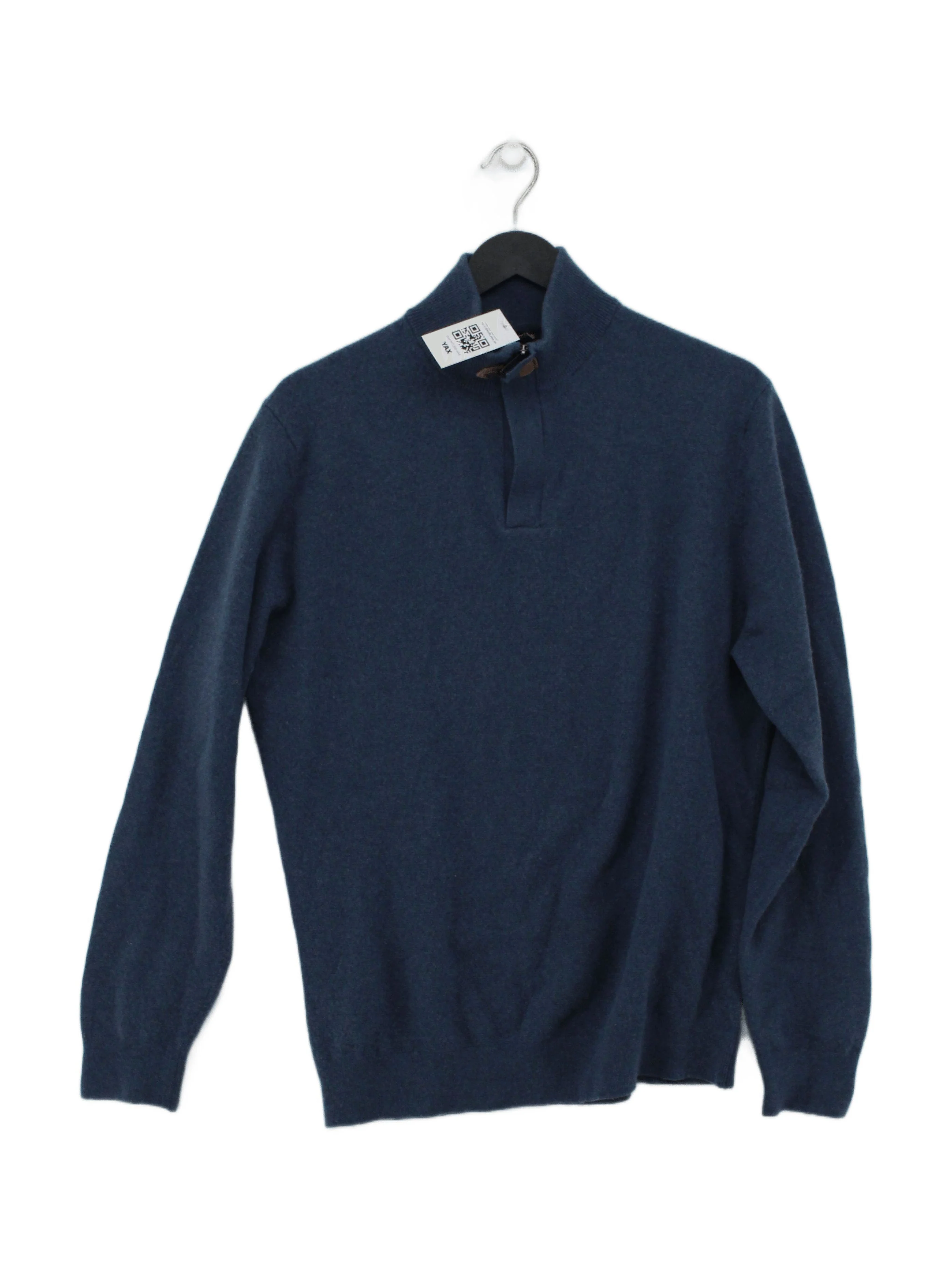 Massimo Dutti Men's Jumper M Blue Wool with Polyamide, Viscose Pullover