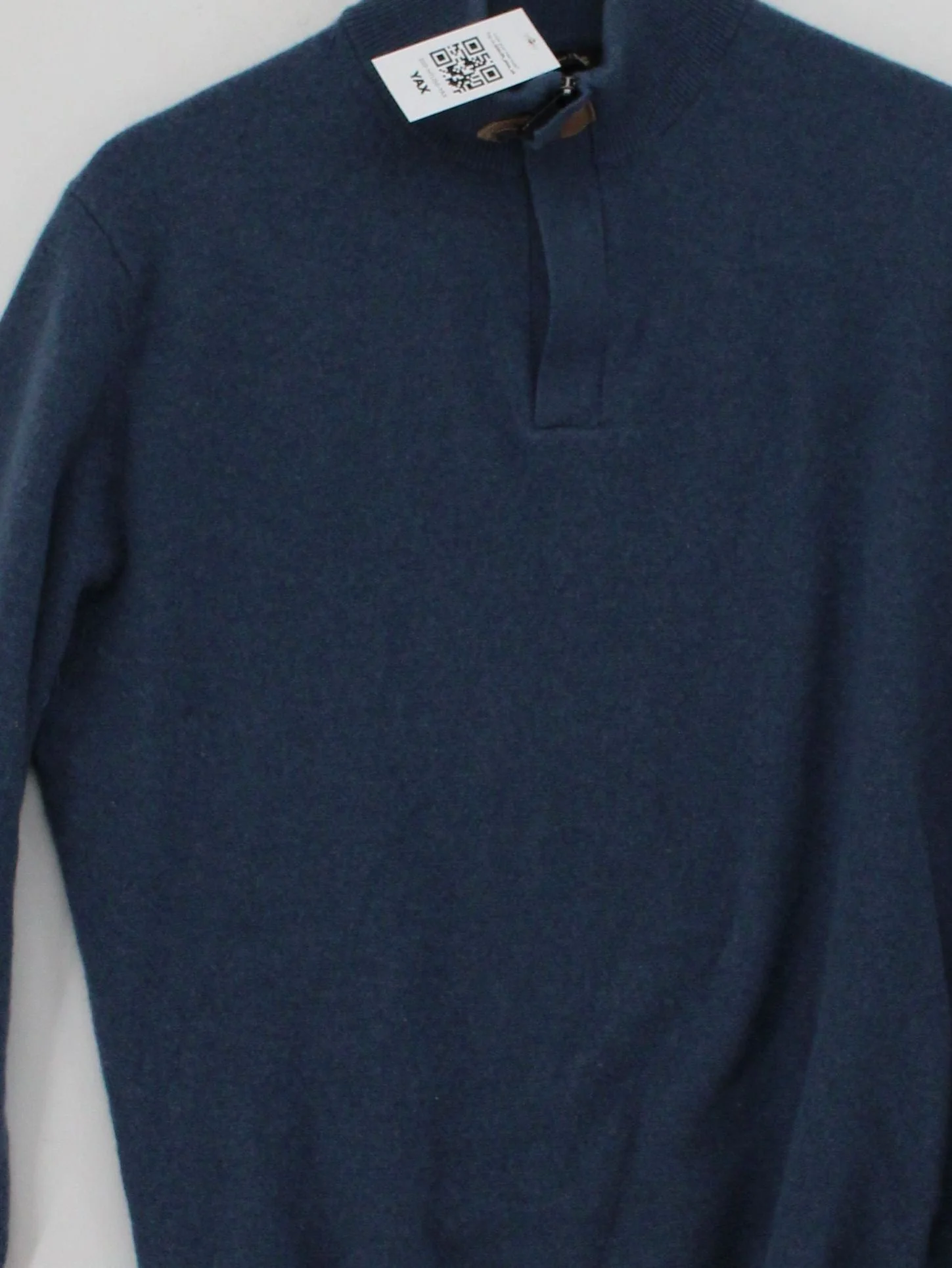 Massimo Dutti Men's Jumper M Blue Wool with Polyamide, Viscose Pullover - Image 3
