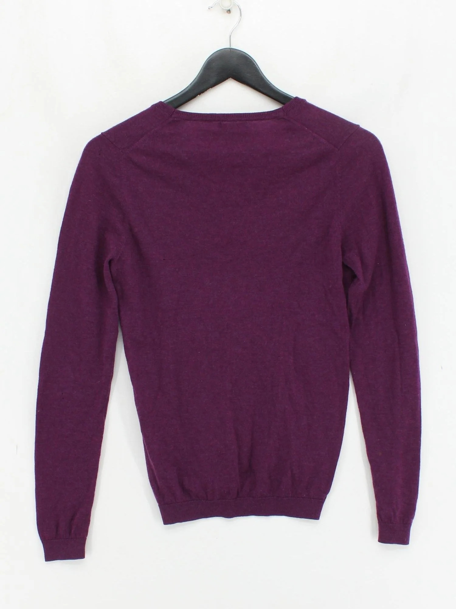 Massimo Dutti Men's Jumper M Purple 100% Other V-Neck Pullover - Image 2