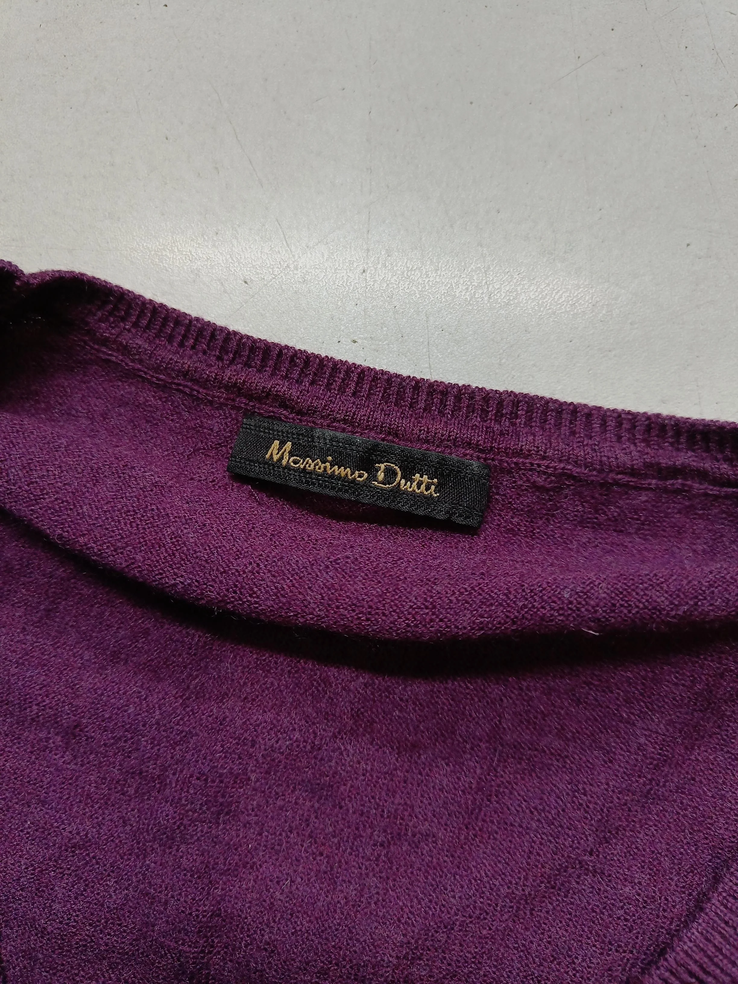 Massimo Dutti Men's Jumper M Purple 100% Other V-Neck Pullover - Image 6