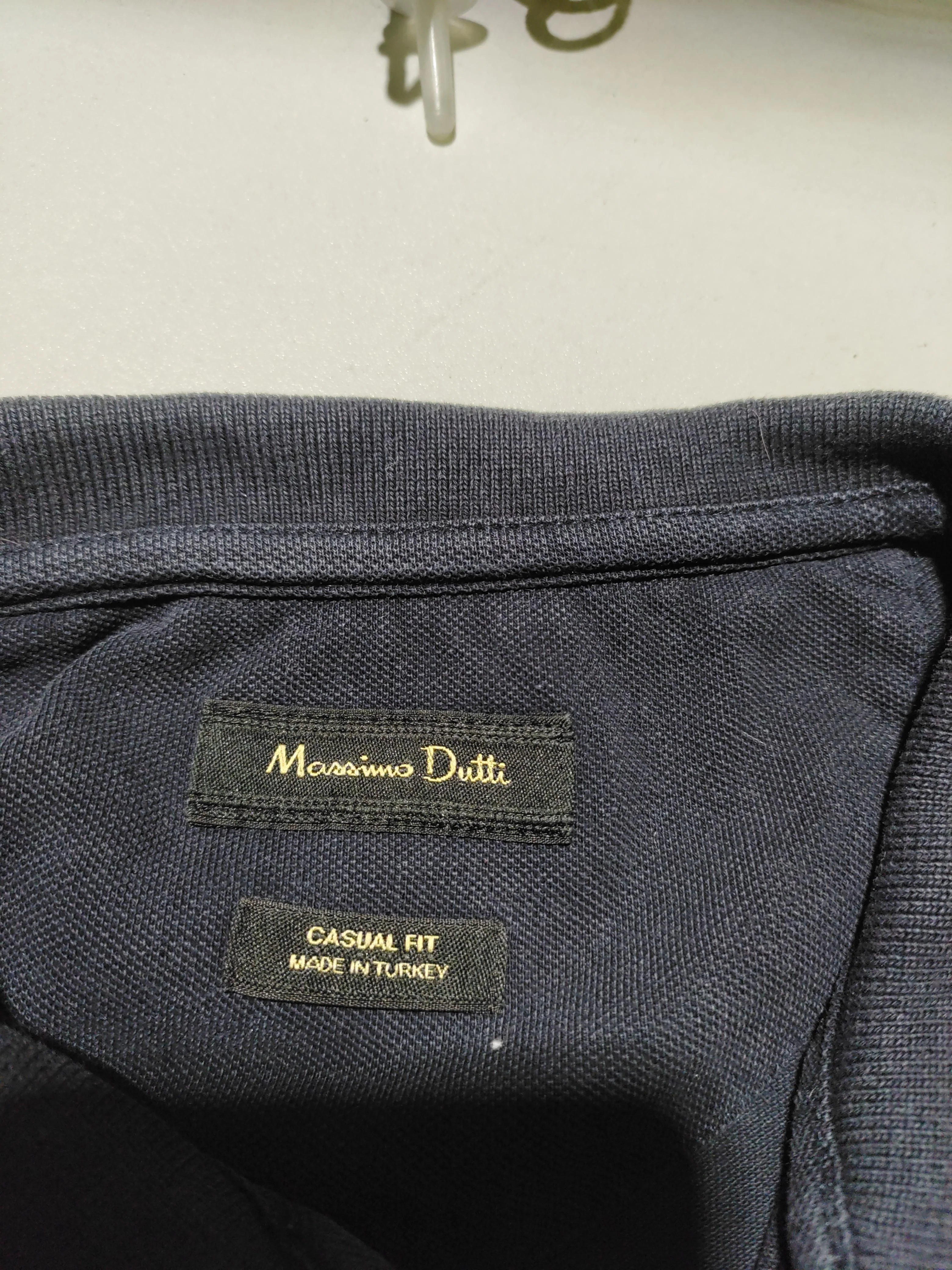 Massimo Dutti Men's Polo M Blue 100% Cotton Basic - Image 5