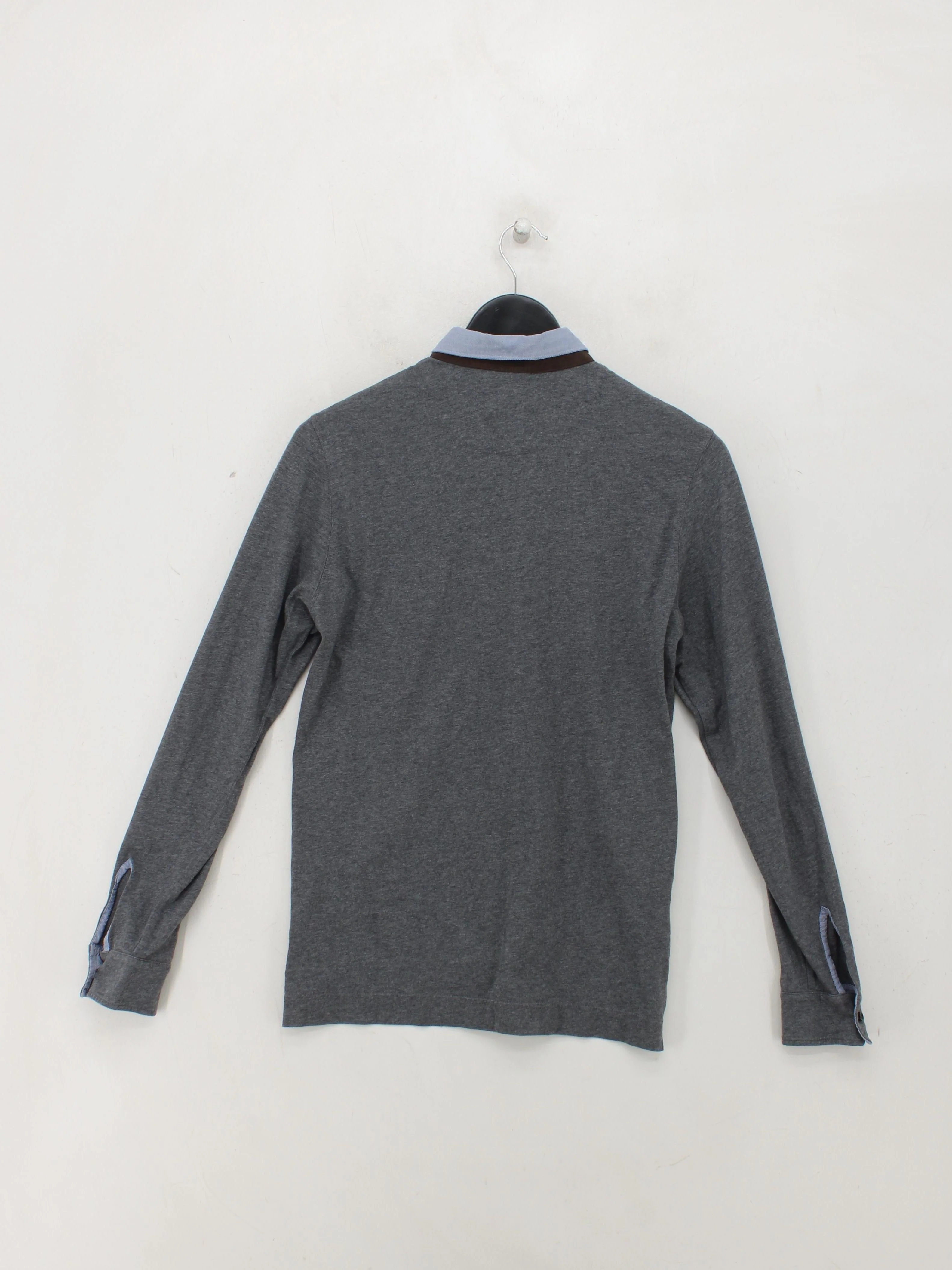 Massimo Dutti Men's Polo S Grey 100% Cotton Basic - Image 2