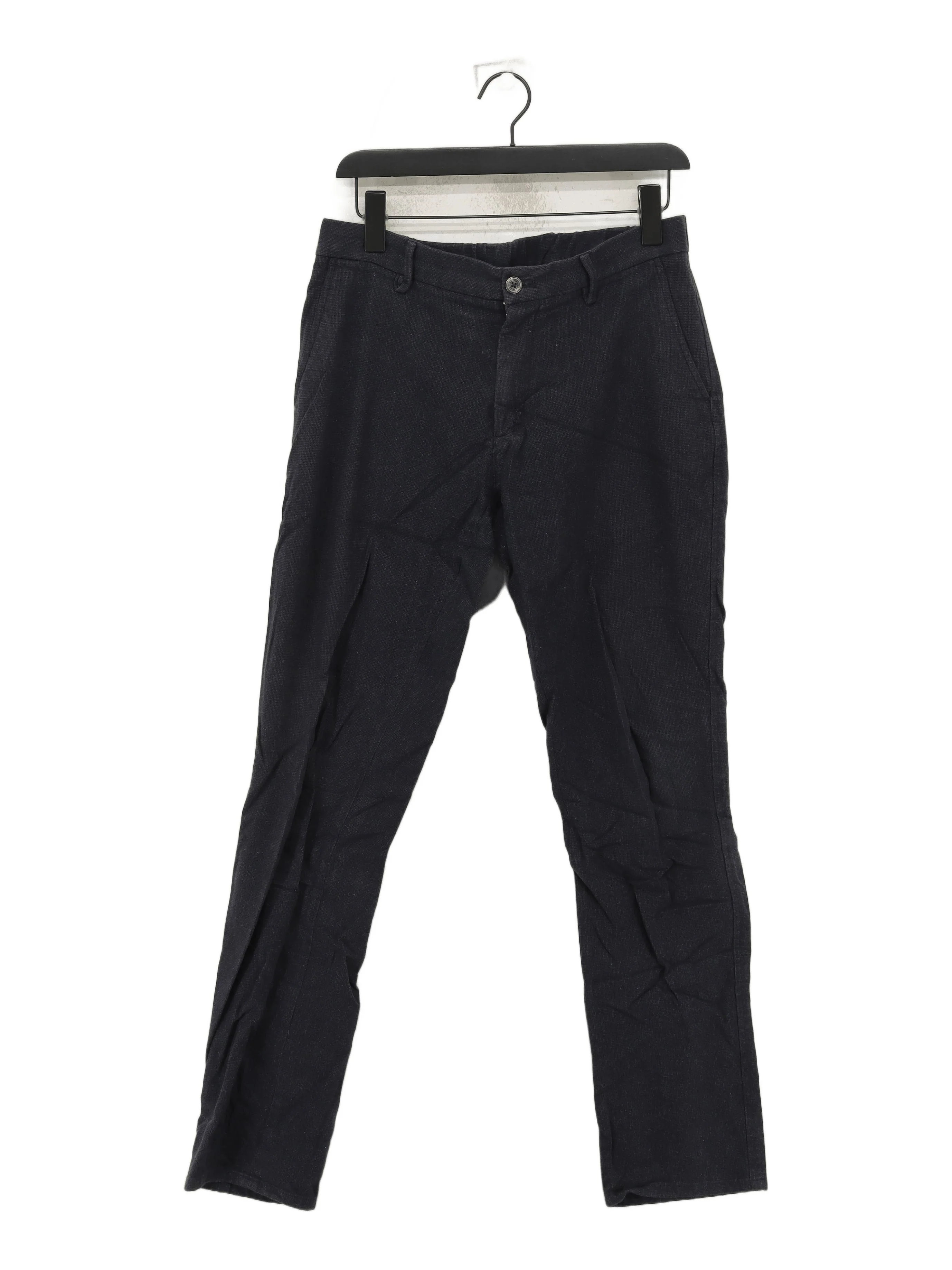 Massimo Dutti Men's Trousers M Blue 100% Cotton Straight Chino