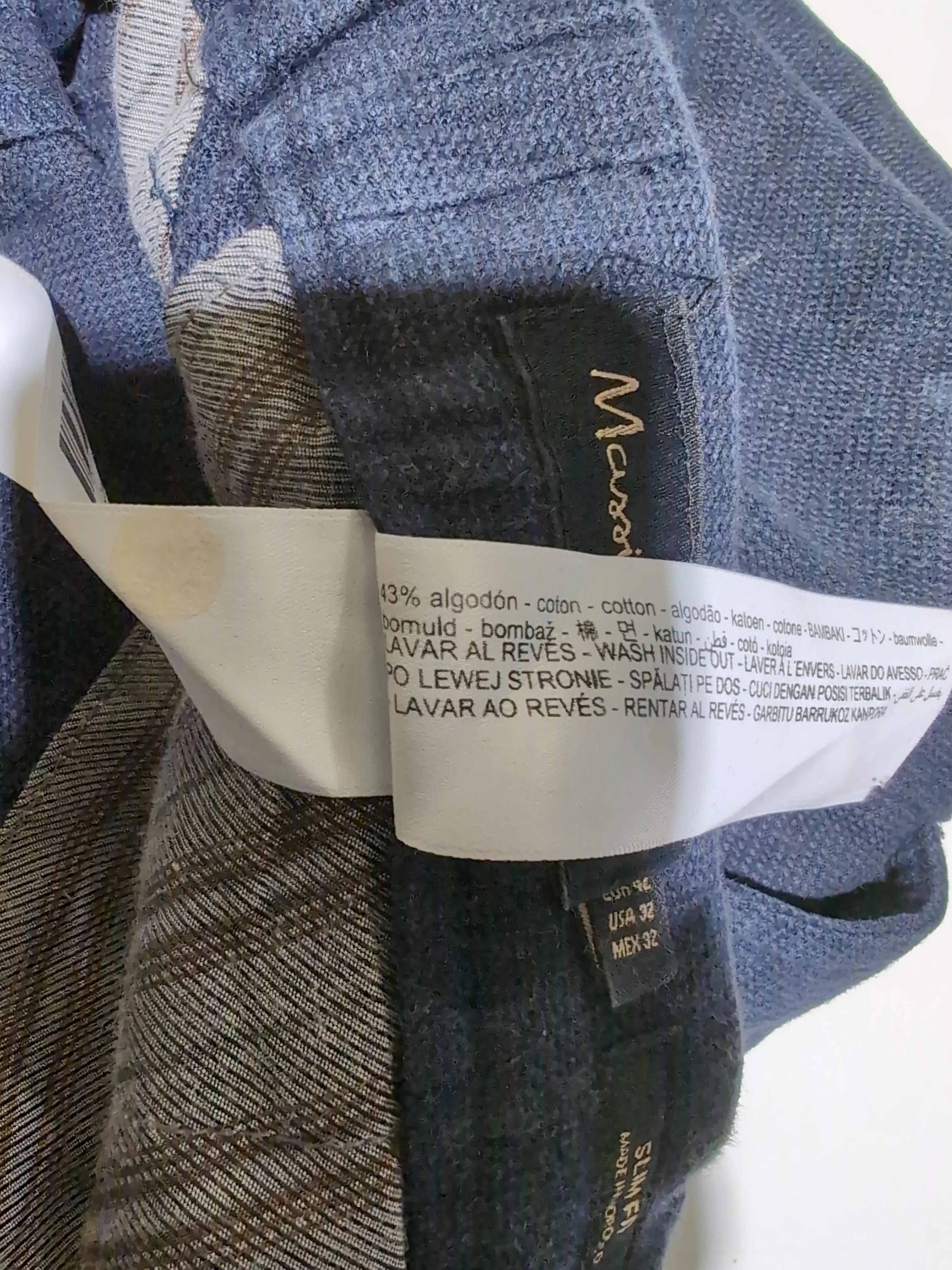 Massimo Dutti Men's Trousers M Blue 100% Cotton Straight Chino - Image 7