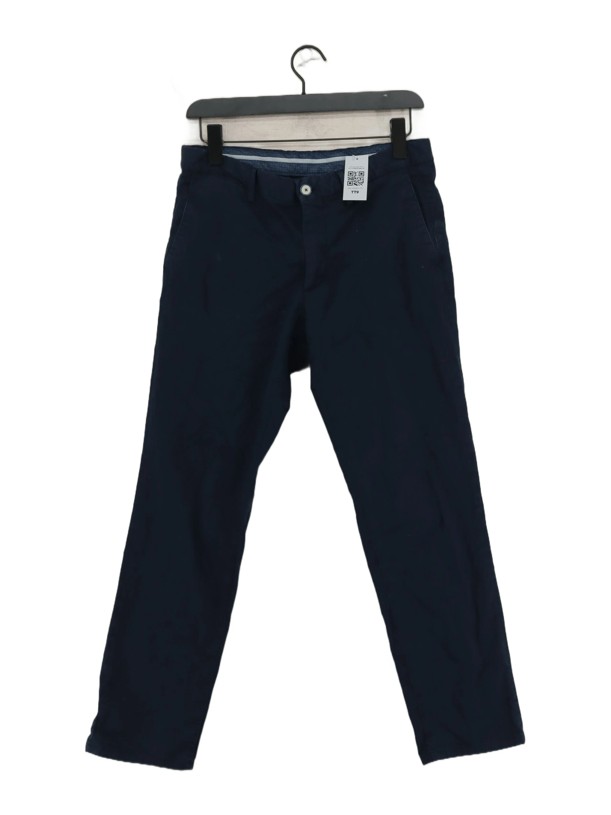Massimo Dutti Men's Trousers W 32 in Blue 100% Cotton Tapered Chino