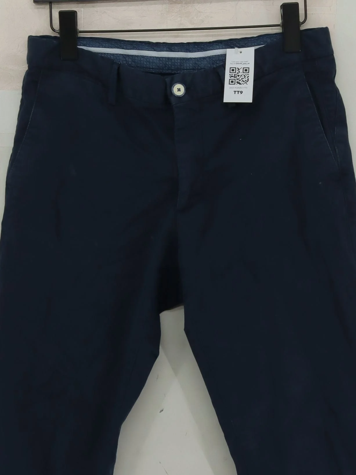 Massimo Dutti Men's Trousers W 32 in Blue 100% Cotton Tapered Chino - Image 3