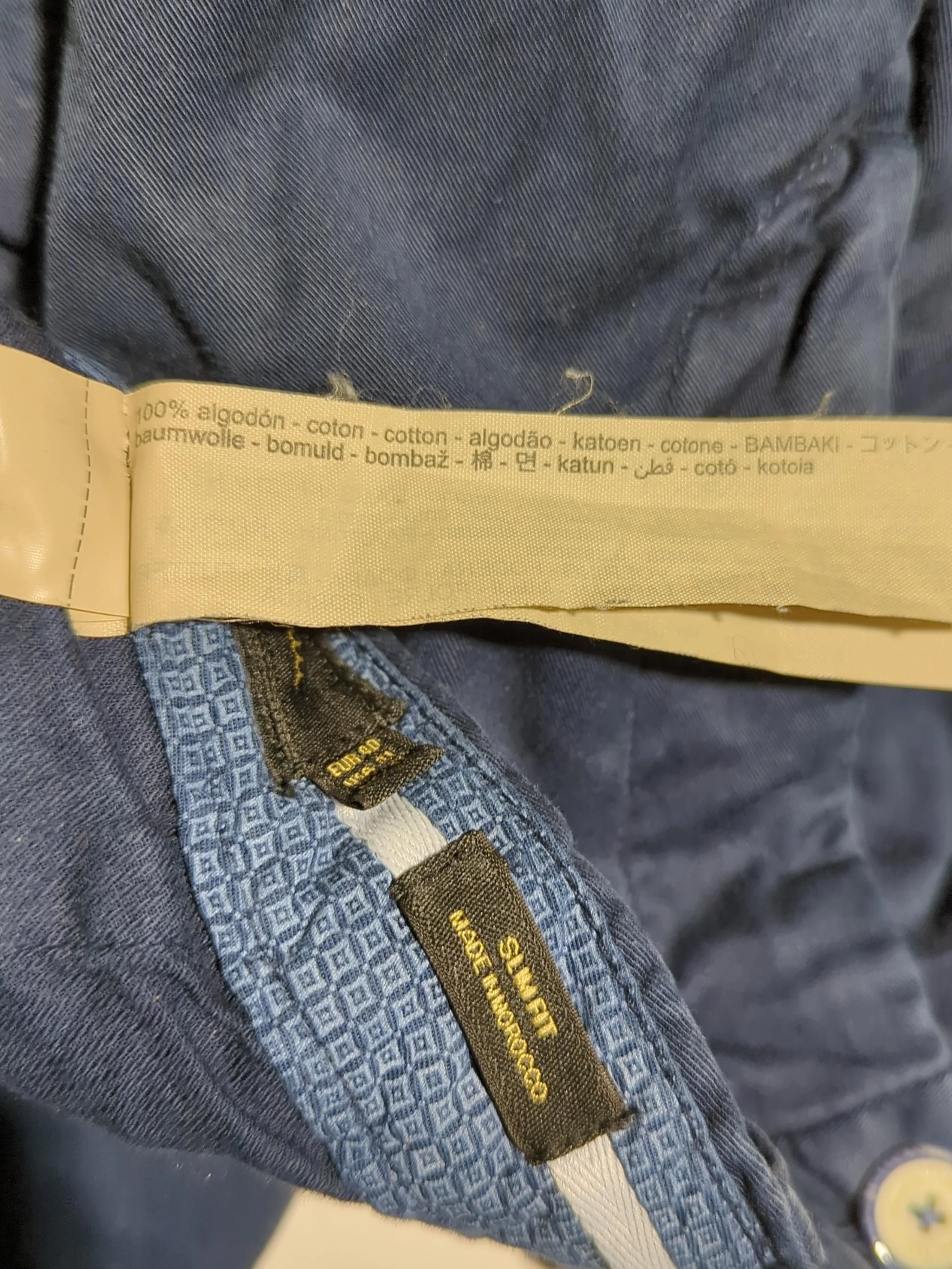 Massimo Dutti Men's Trousers W 32 in Blue 100% Cotton Tapered Chino - Image 7