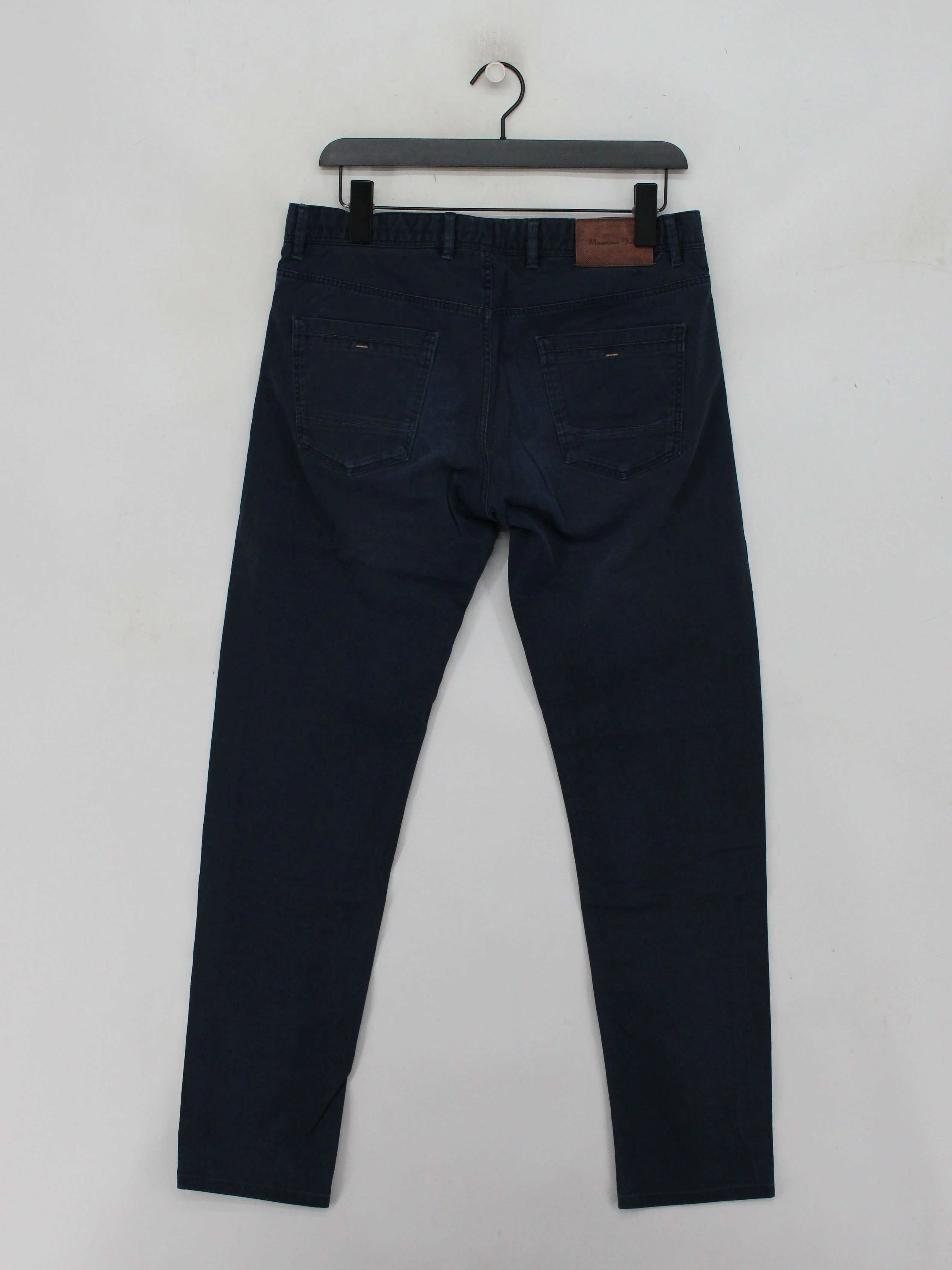 Massimo Dutti Men's Trousers W 32 in Blue Cotton with Elastane Straight Chino - Image 2