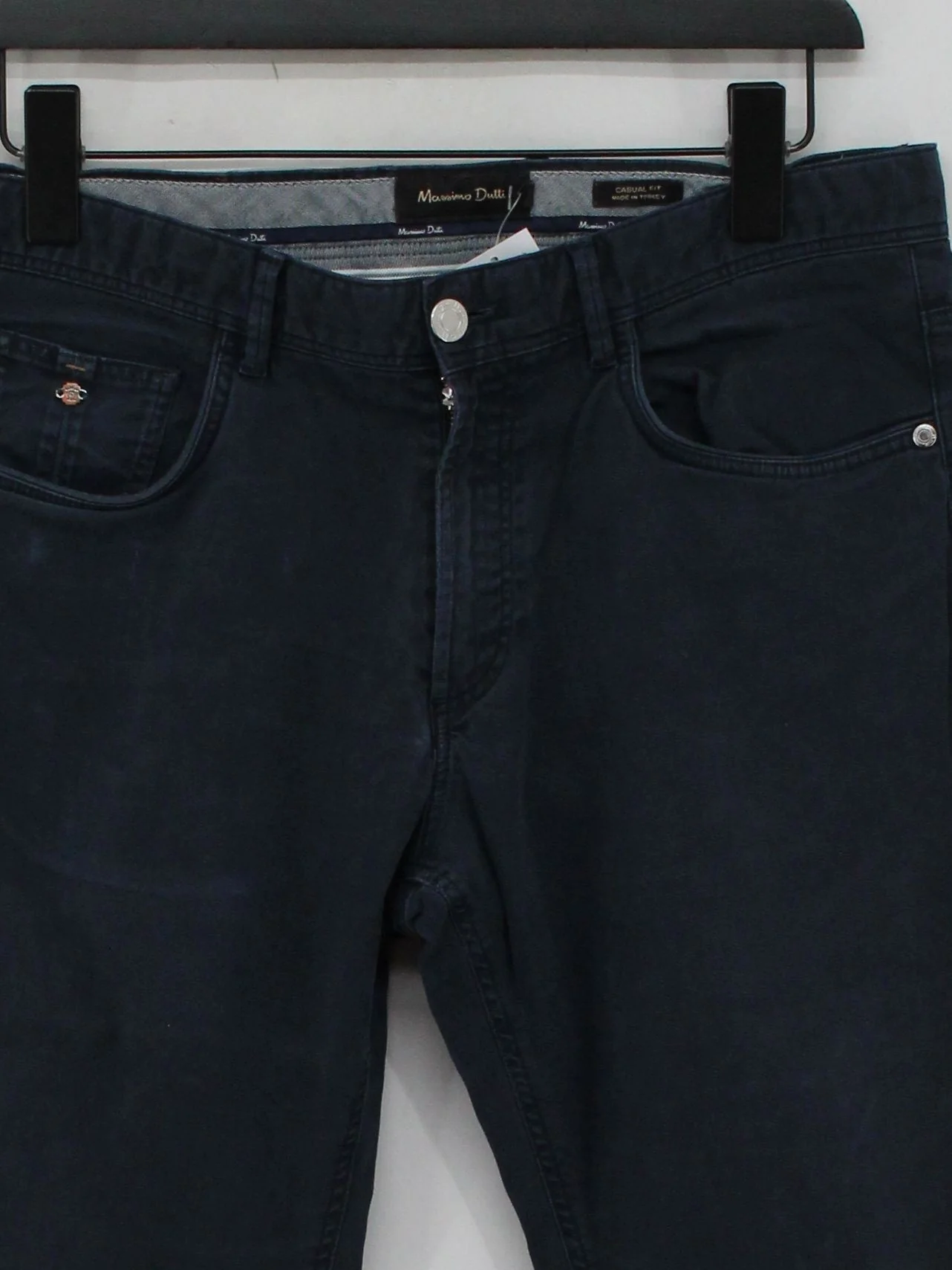 Massimo Dutti Men's Trousers W 32 in Blue Cotton with Elastane Straight Chino - Image 3