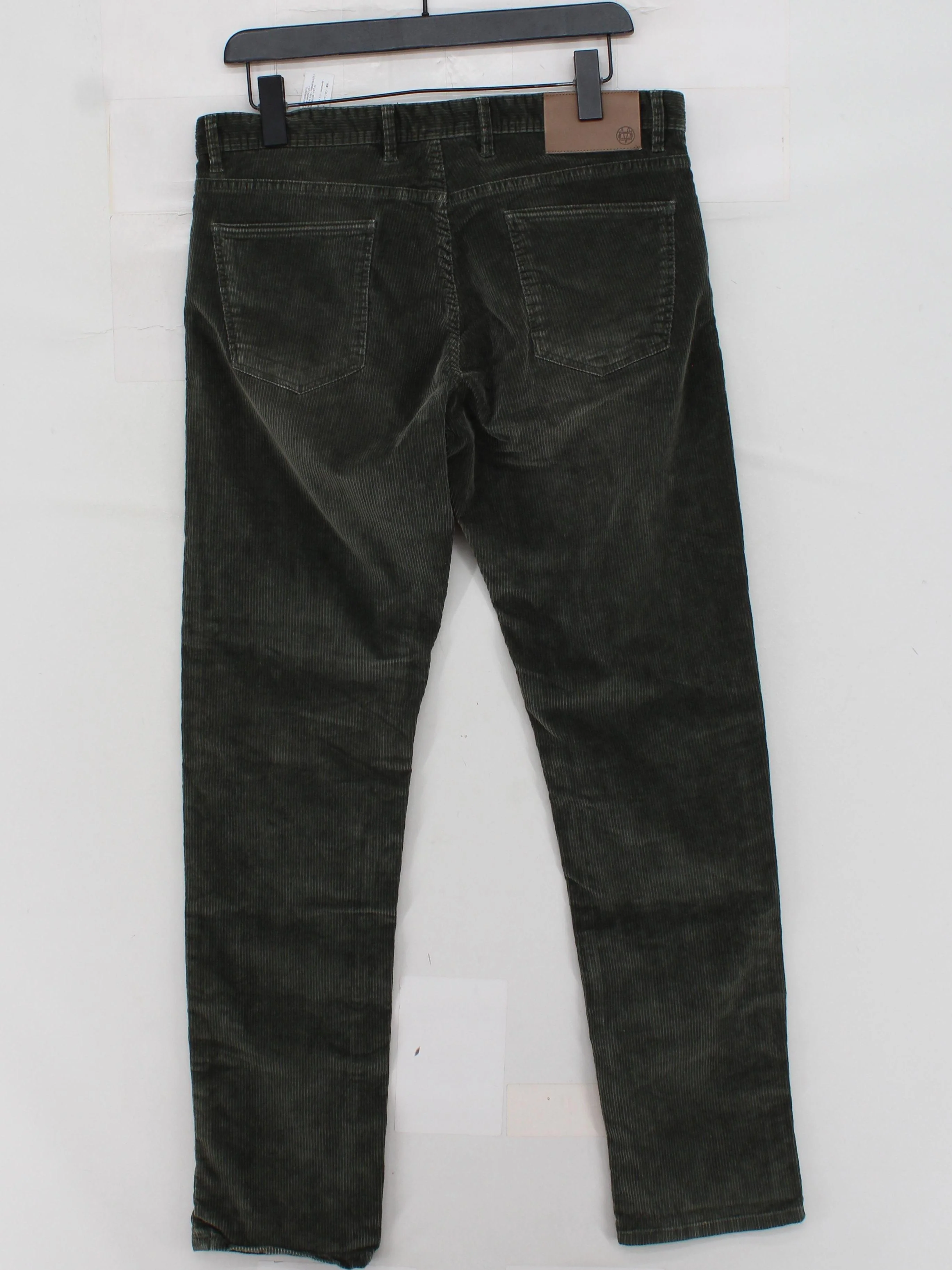 Massimo Dutti Men's Trousers W 32 in Green Cotton with Elastane Straight Chino - Image 2