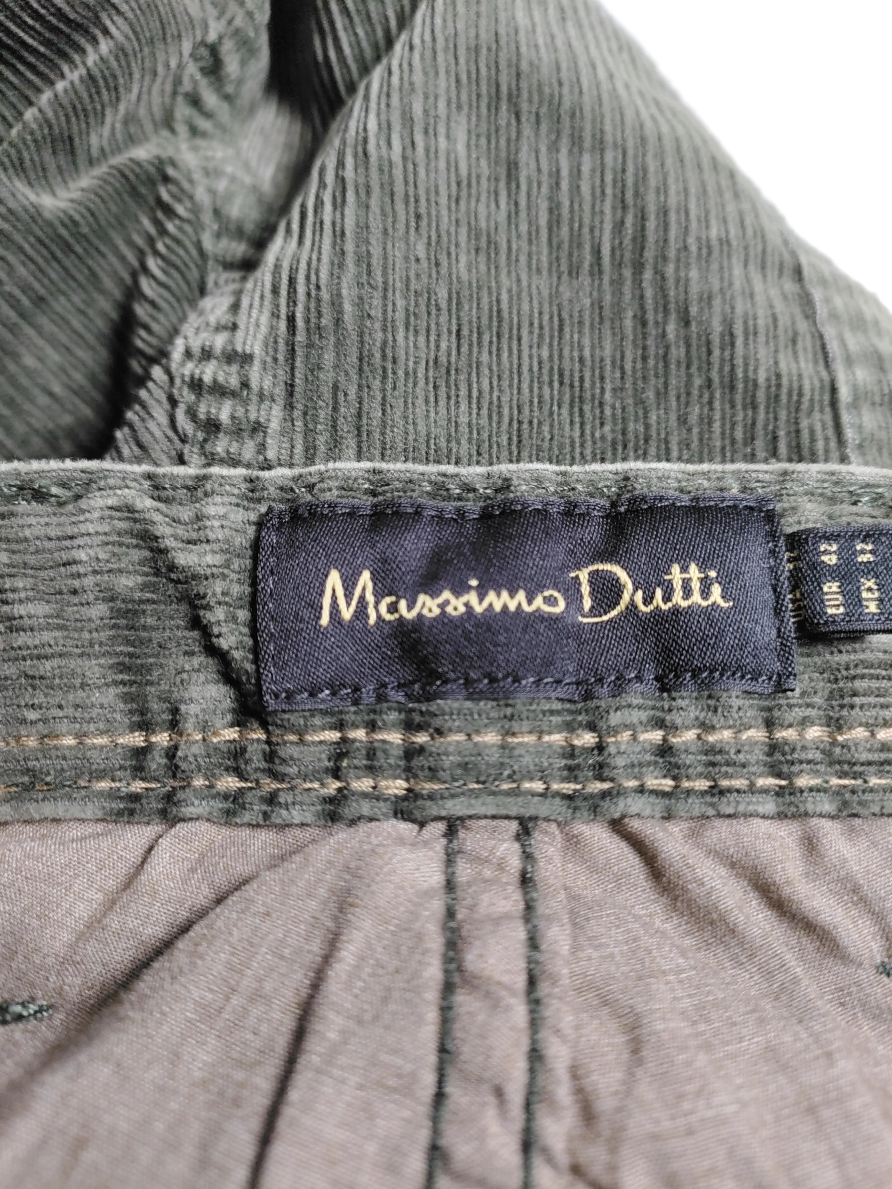 Massimo Dutti Men's Trousers W 32 in Green Cotton with Elastane Straight Chino - Image 5
