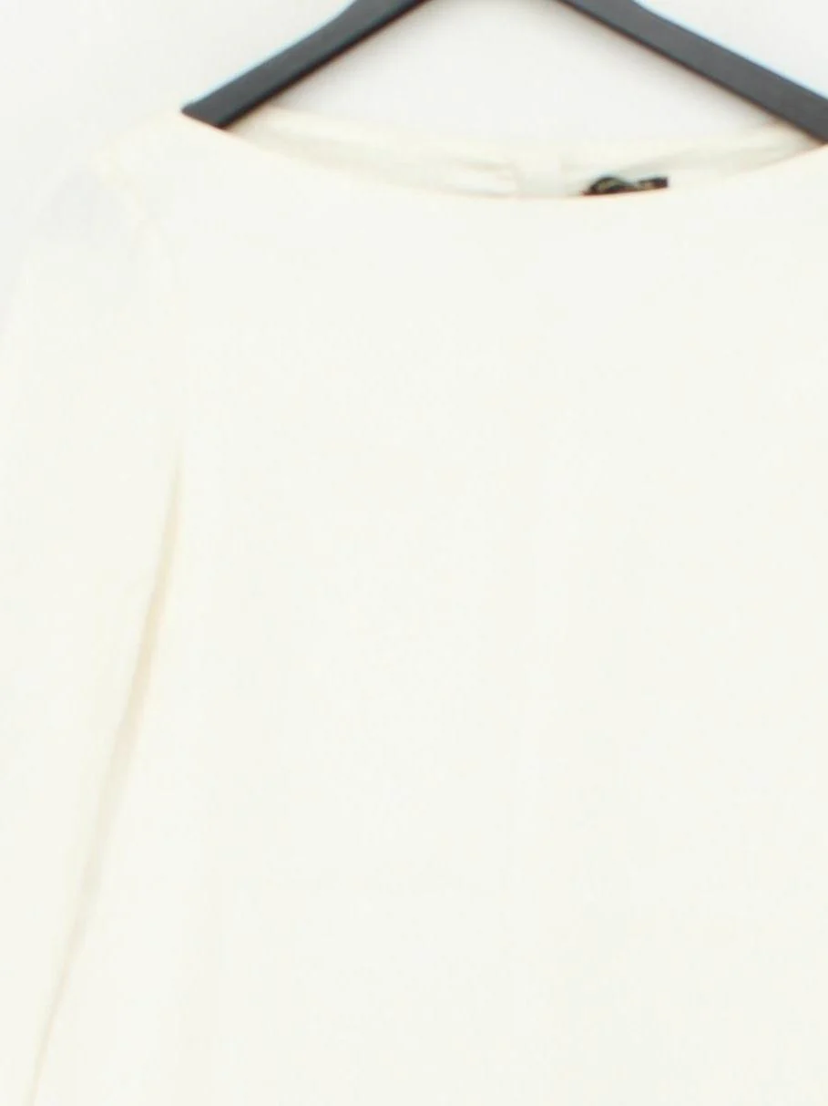 Massimo Dutti T-Shirt Mini Dress UK10 in Cream - Image 3