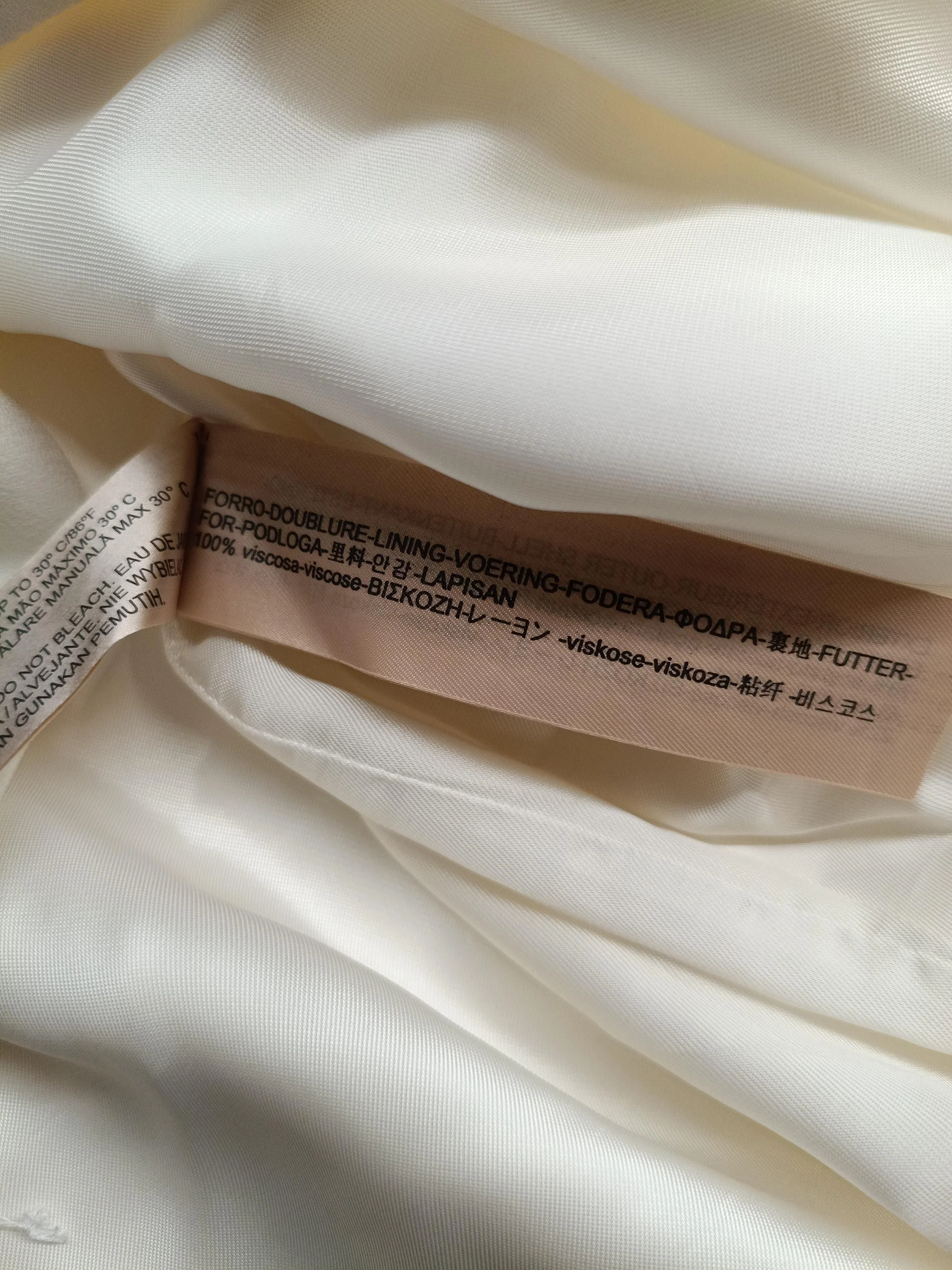 Massimo Dutti T-Shirt Mini Dress UK10 in Cream - Image 7