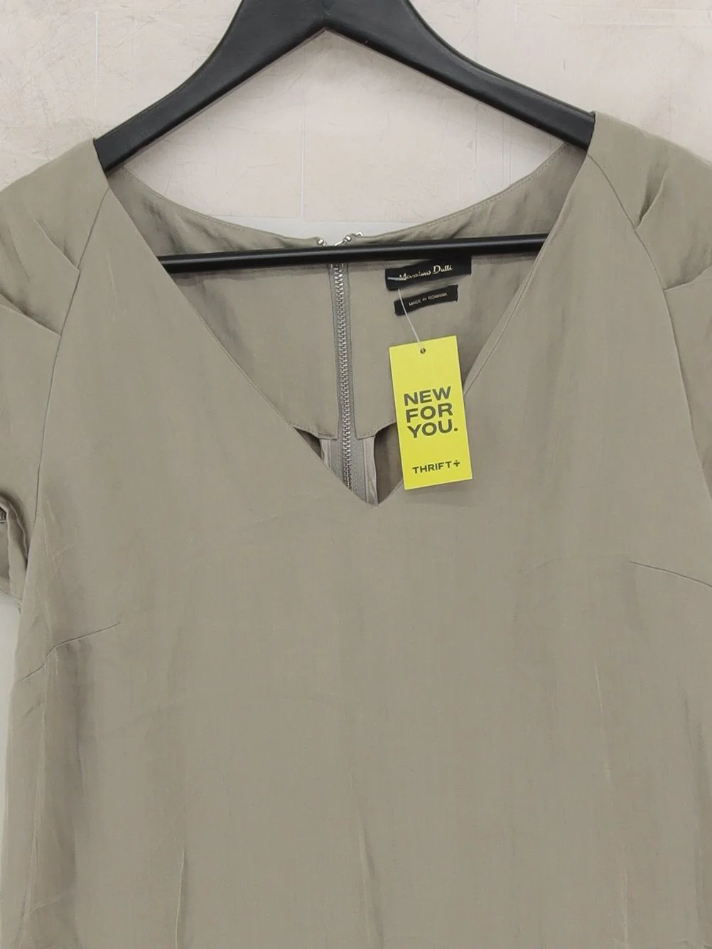 Massimo Dutti T-Shirt Mini Dress UK10 in Grey - Image 3