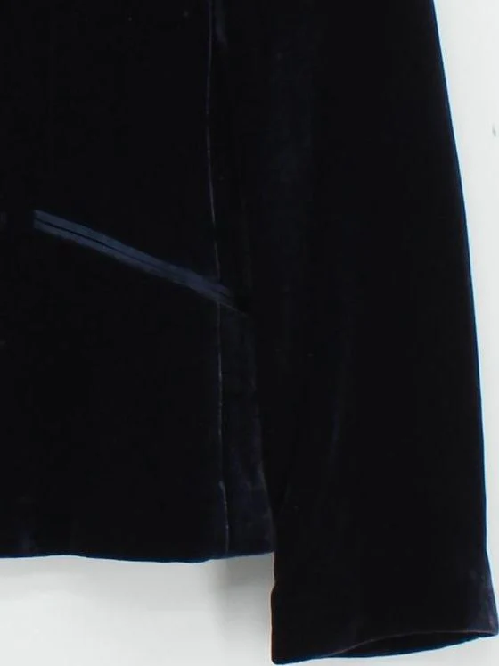 Massimo Dutti Women's Blazer UK 10 Blue Silk with Viscose Overcoat - Image 4