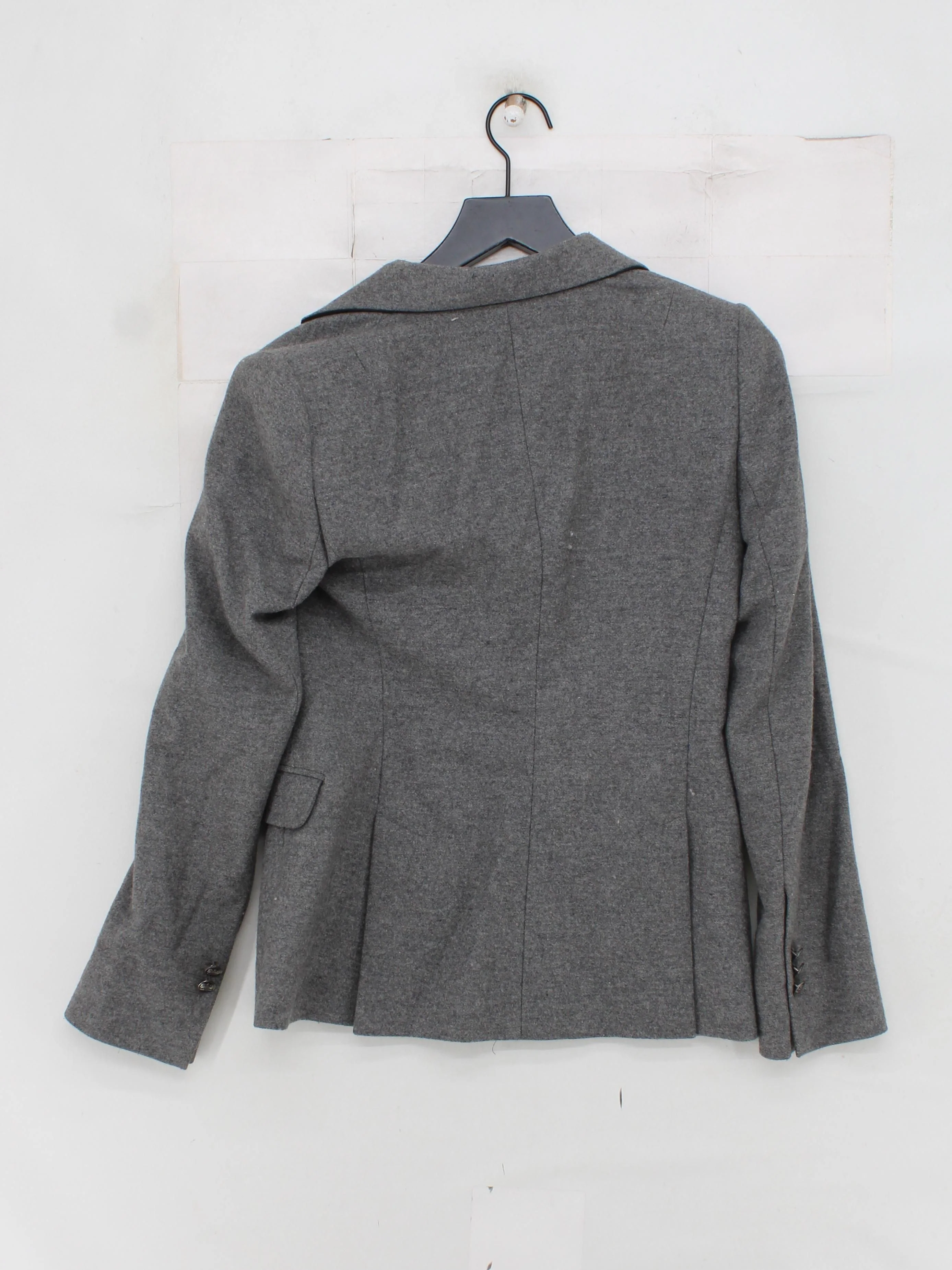 Massimo Dutti Women's Blazer UK 10 Grey 100% Wool Overcoat - Image 2