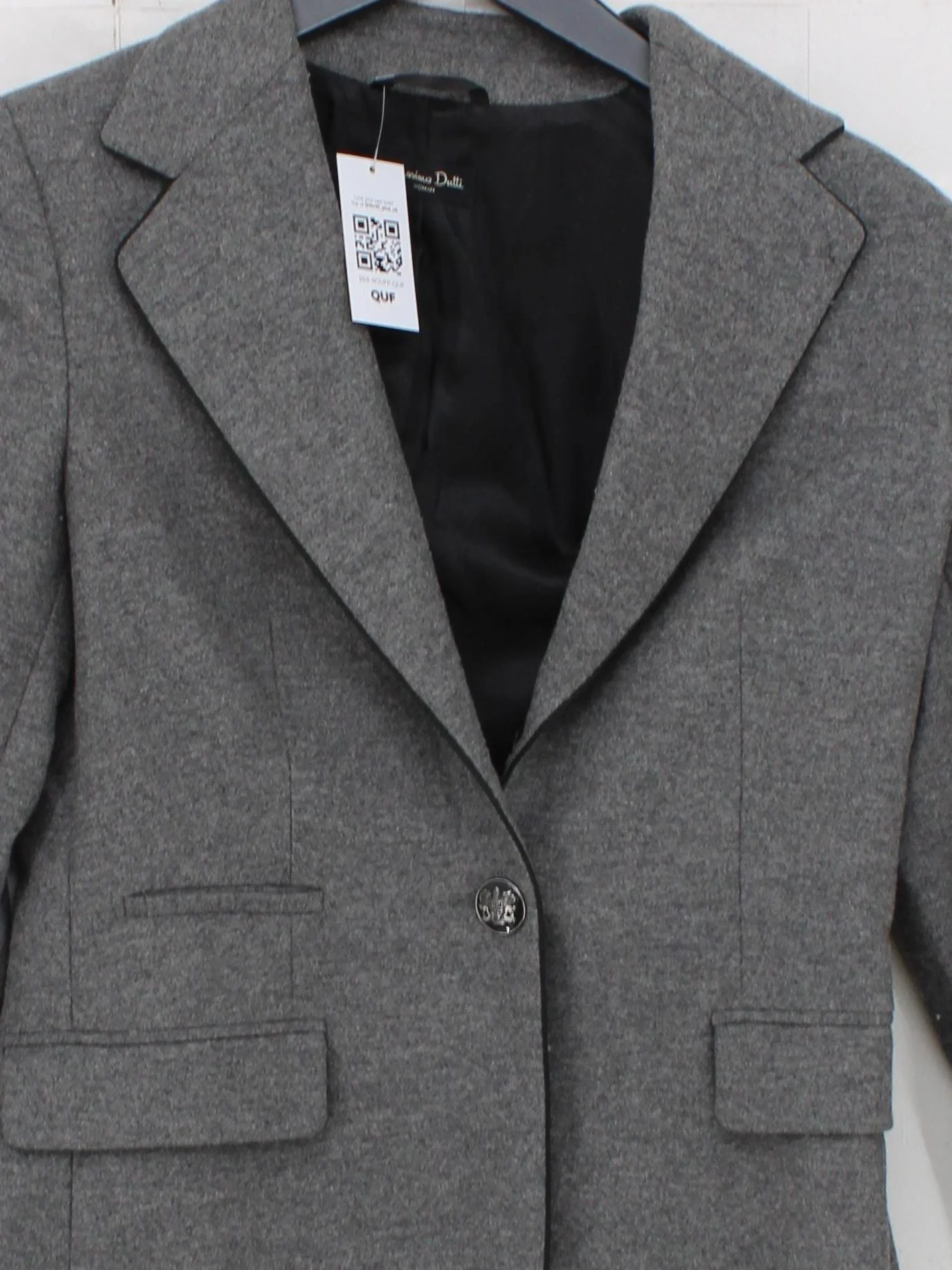 Massimo Dutti Women's Blazer UK 10 Grey 100% Wool Overcoat - Image 3