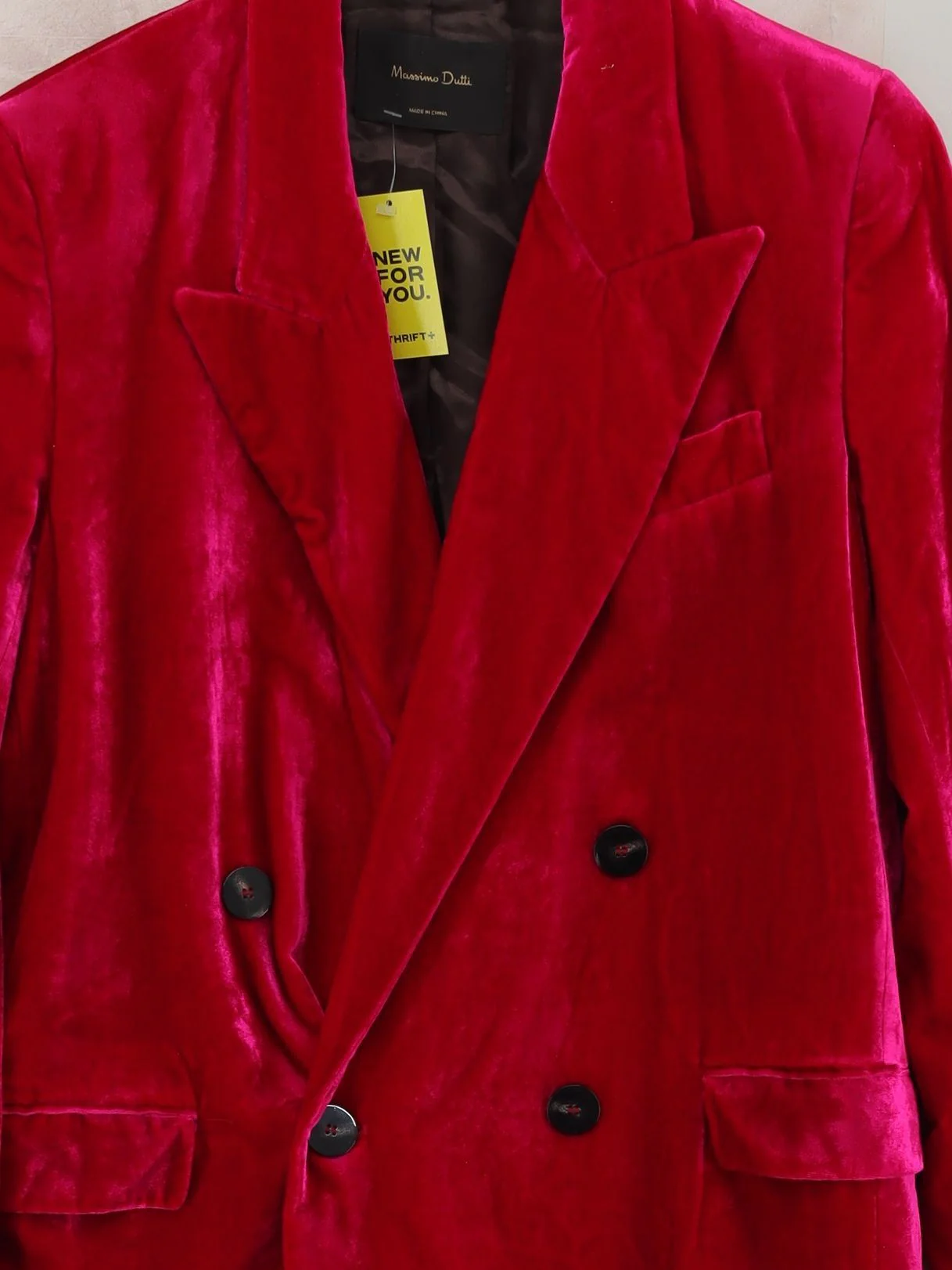 Massimo Dutti Women's Blazer UK 12 Red 100% Other Overcoat - Image 3