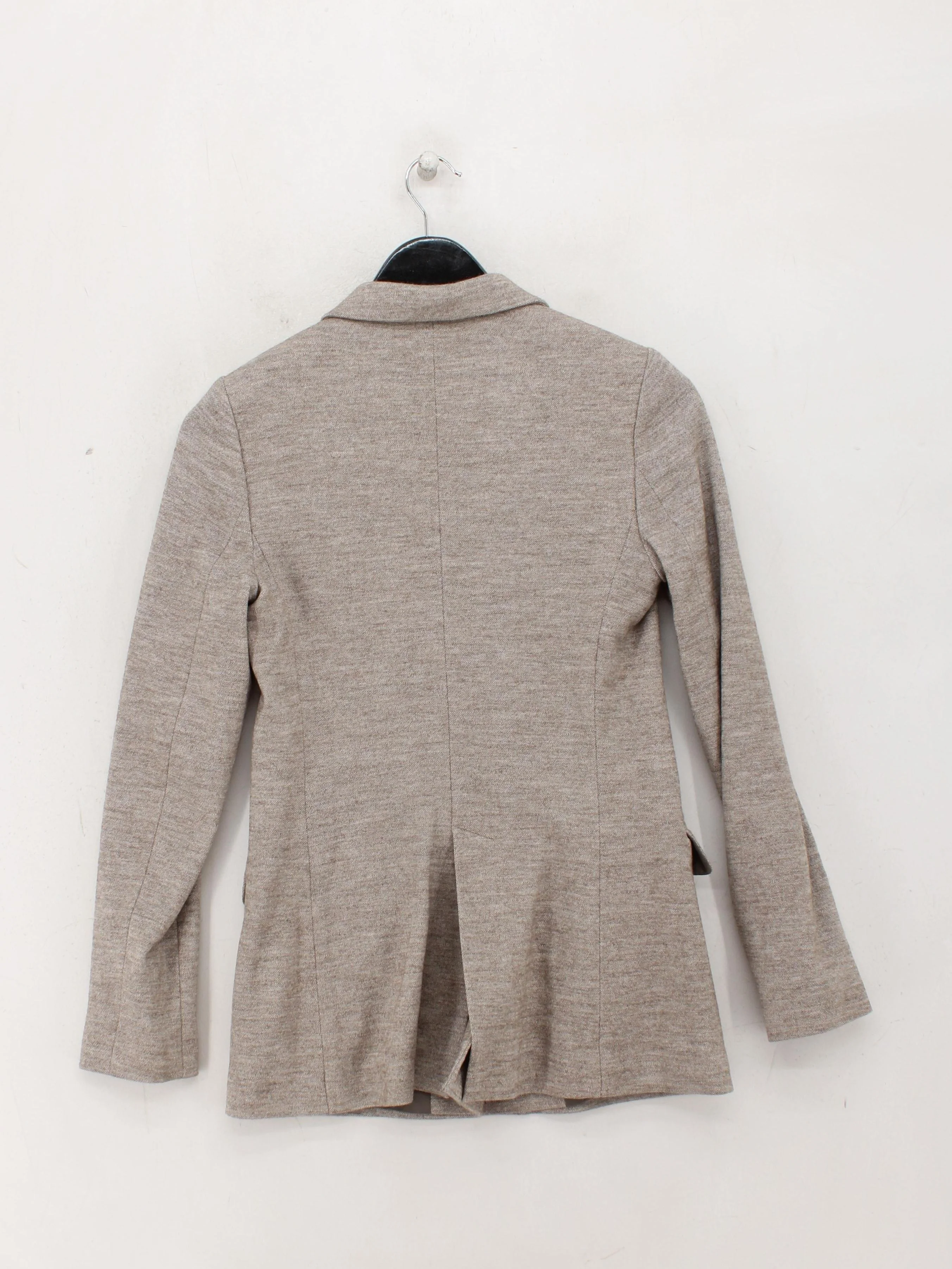 Massimo Dutti Women's Blazer UK 6 Tan Polyester with Elastane Overcoat - Image 2