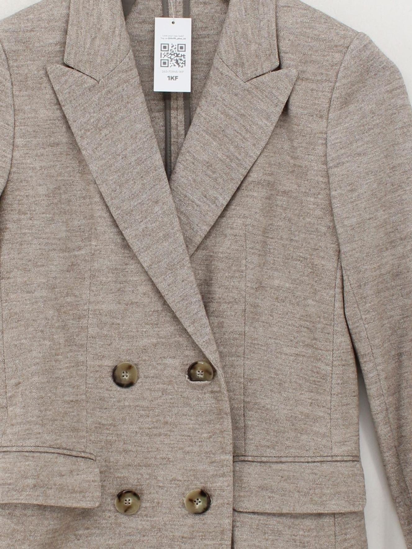 Massimo Dutti Women's Blazer UK 6 Tan Polyester with Elastane Overcoat - Image 3