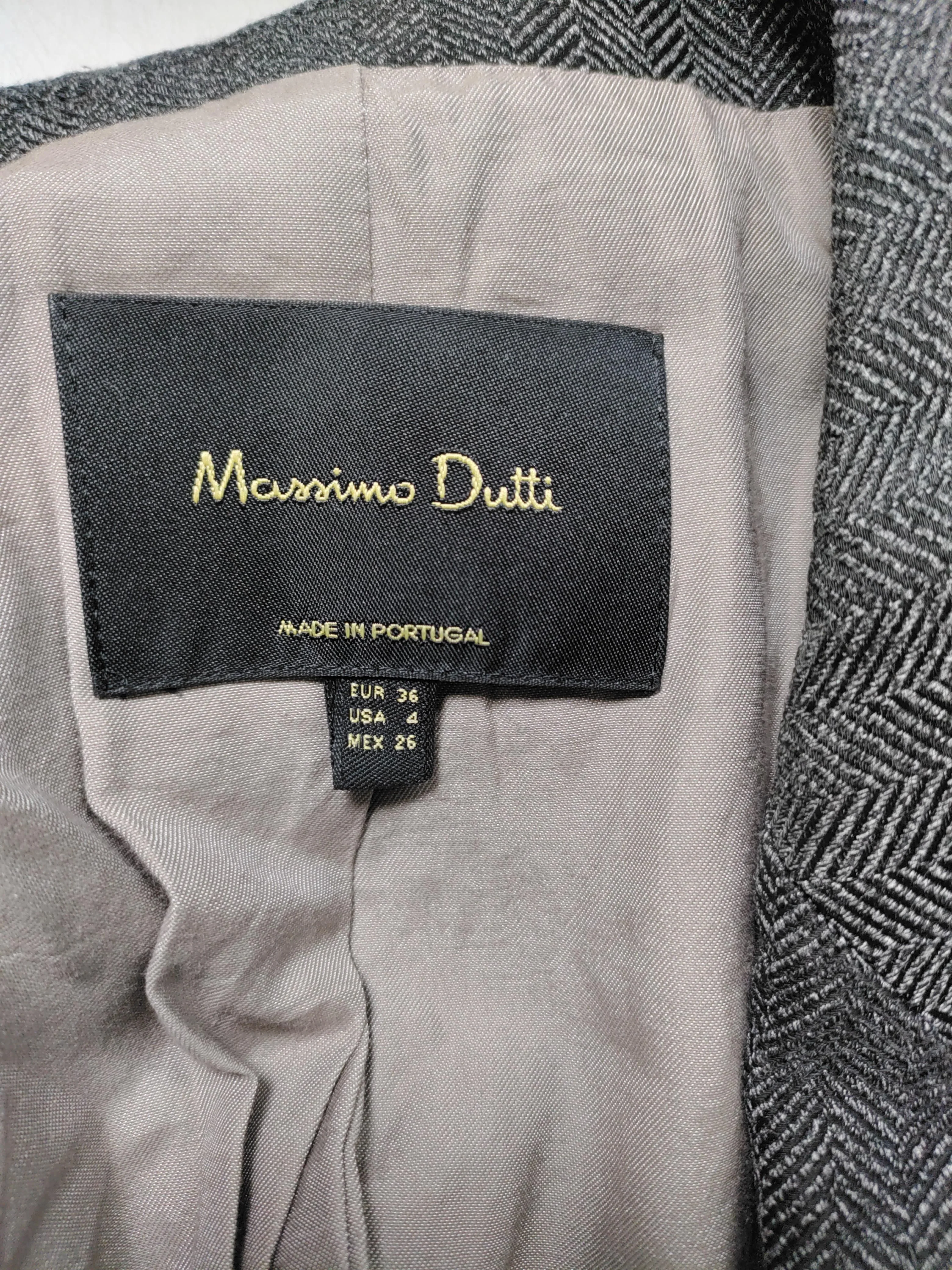 Massimo Dutti Women's Blazer UK 8 Grey Wool with Viscose Overcoat - Image 5