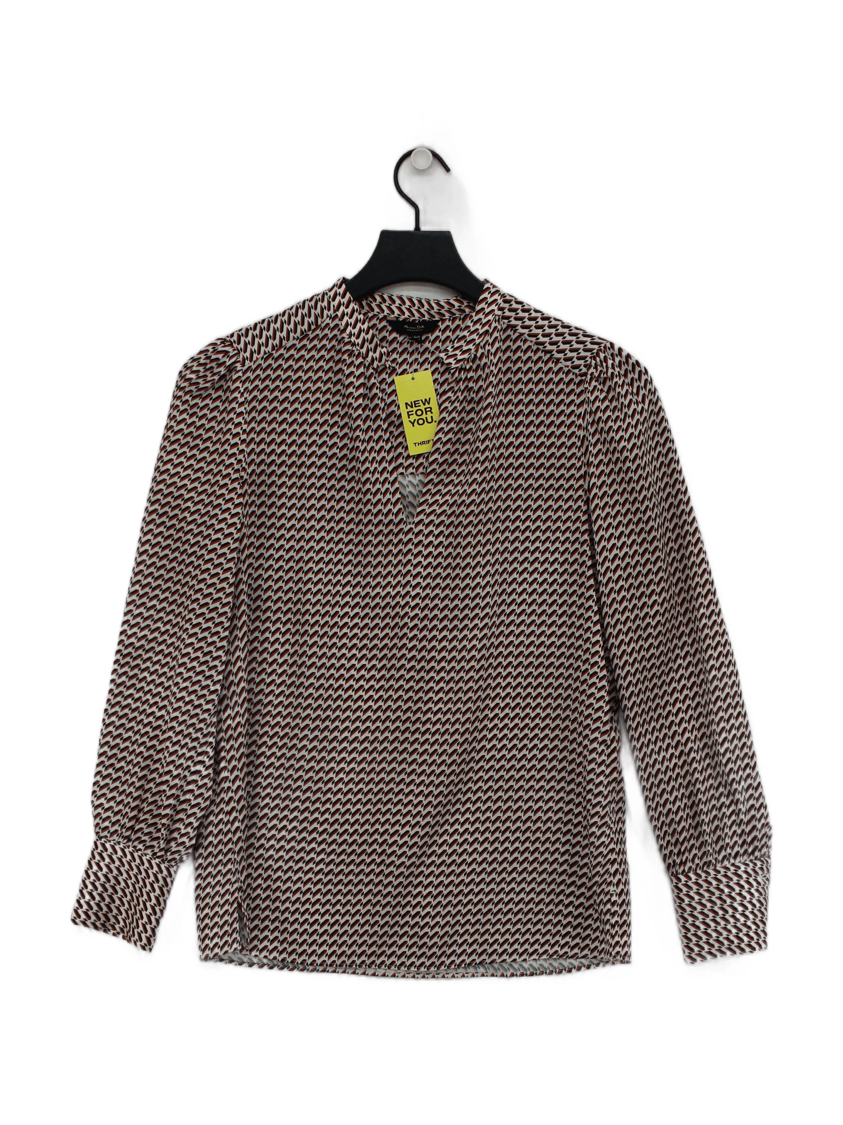 Massimo Dutti Women's Blouse UK 6 Multi 100% Polyester Basic