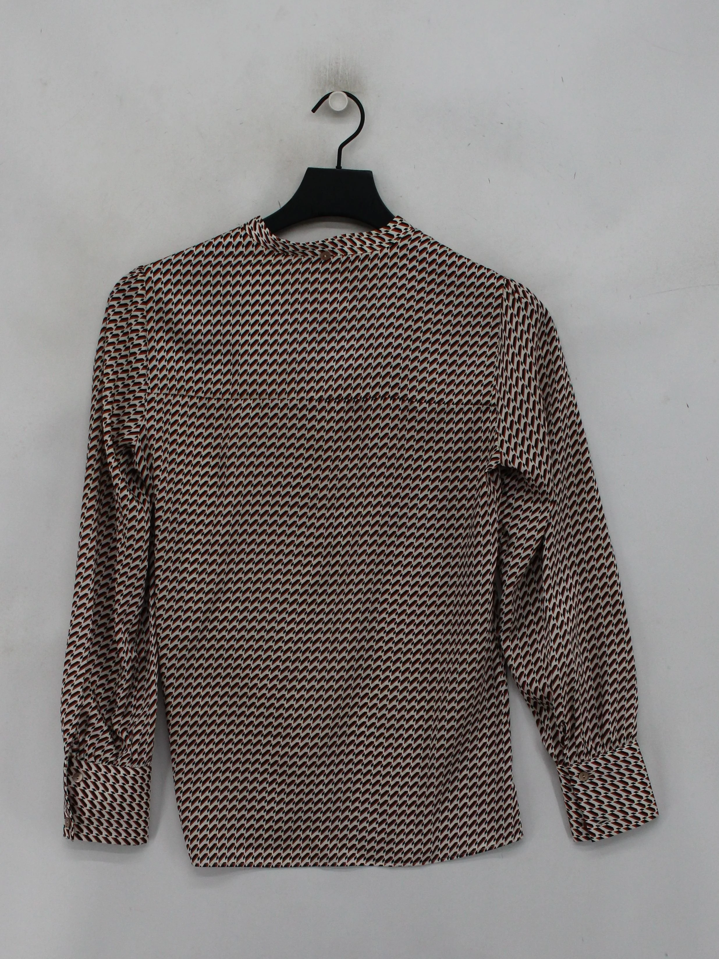 Massimo Dutti Women's Blouse UK 6 Multi 100% Polyester Basic - Image 2