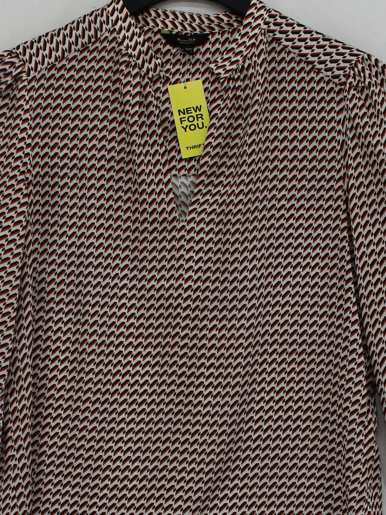 Massimo Dutti Women's Blouse UK 6 Multi 100% Polyester Basic - Image 3