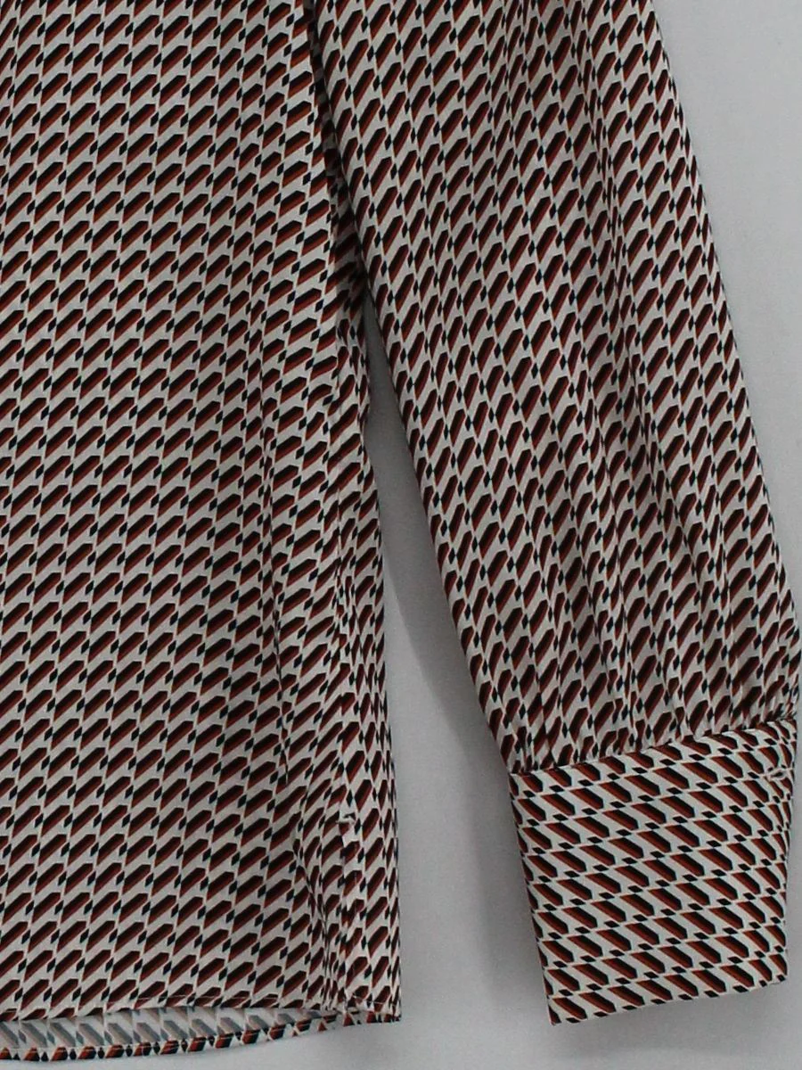 Massimo Dutti Women's Blouse UK 6 Multi 100% Polyester Basic - Image 4