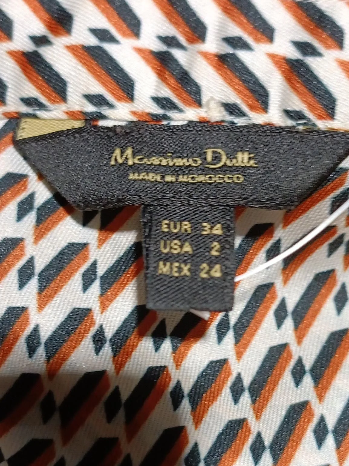 Massimo Dutti Women's Blouse UK 6 Multi 100% Polyester Basic - Image 5