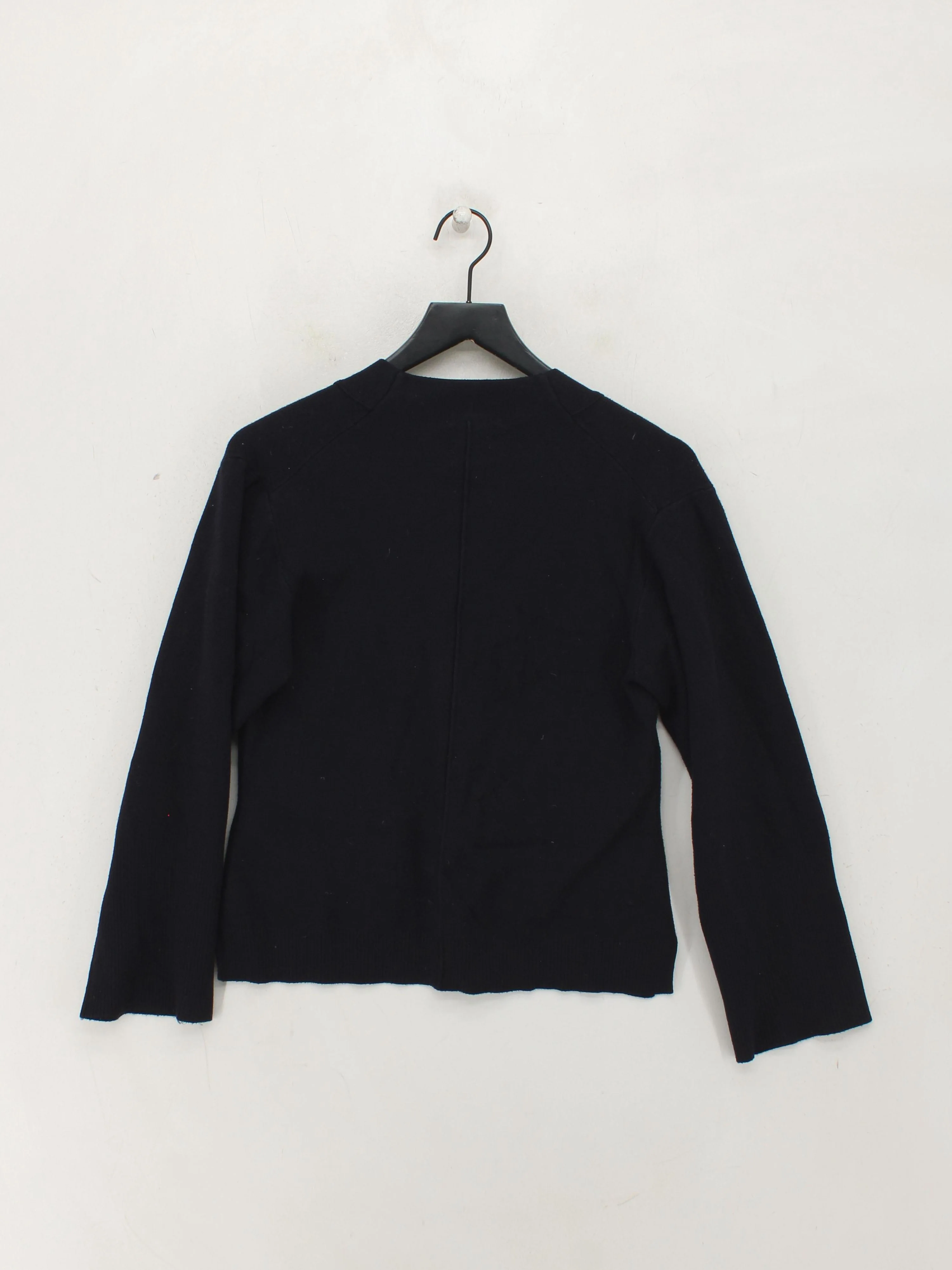 Massimo Dutti Women's Cardigan L Black Viscose with Polyester V-Neck Cardigan - Image 2