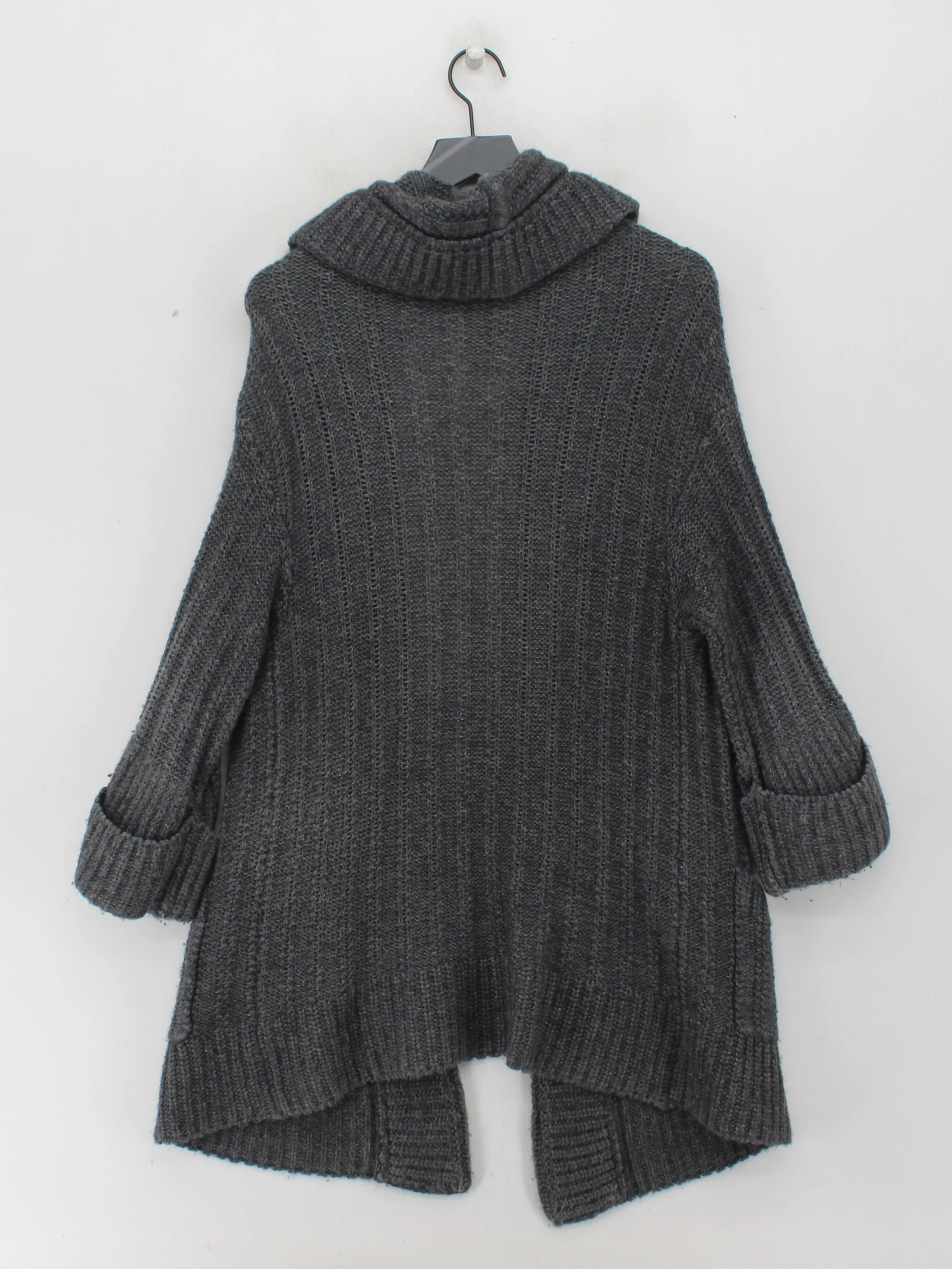 Massimo Dutti Women's Cardigan L Grey Acrylic with Wool, Cashmere Cardigan - Image 2