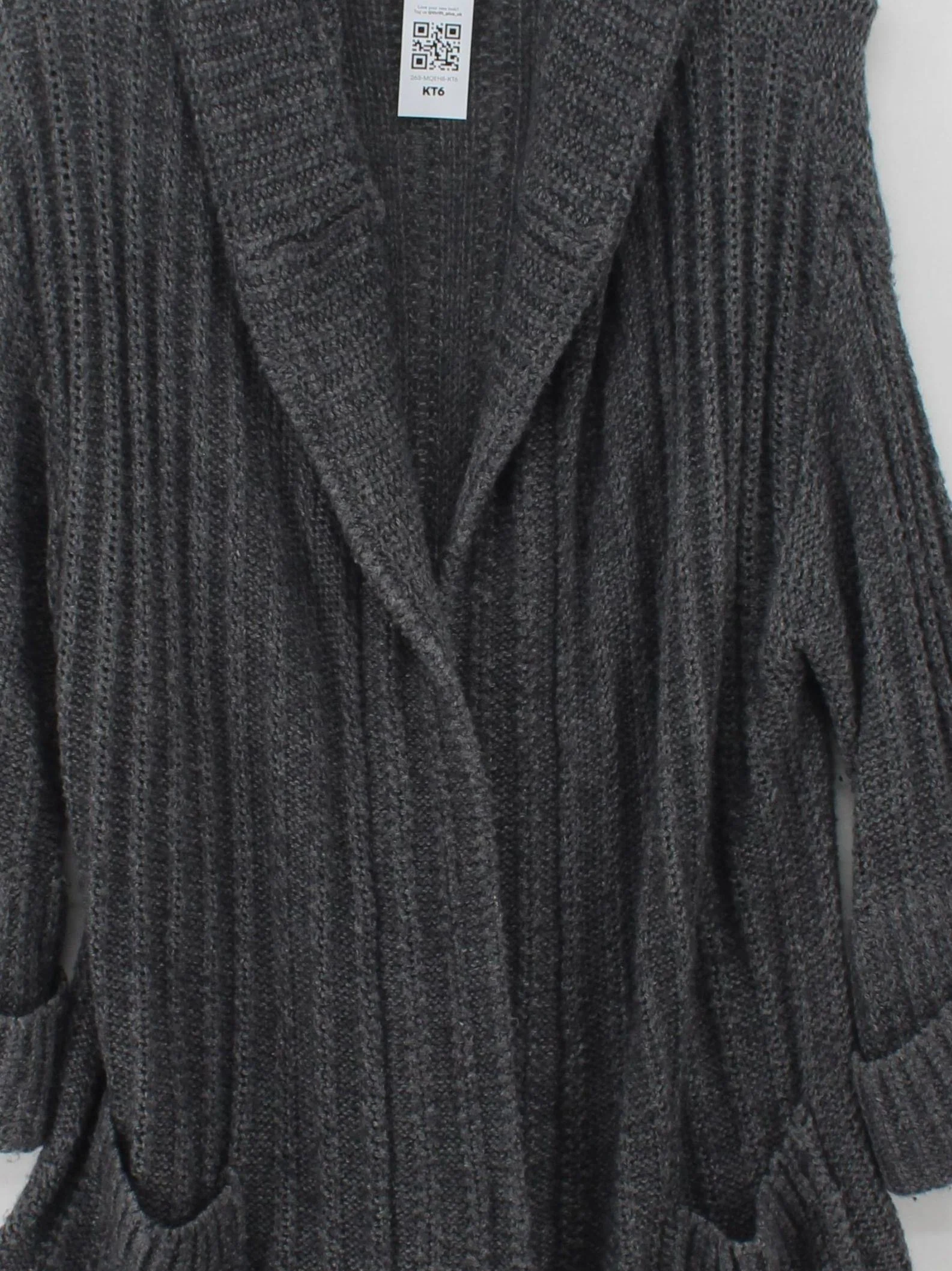 Massimo Dutti Women's Cardigan L Grey Acrylic with Wool, Cashmere Cardigan - Image 3