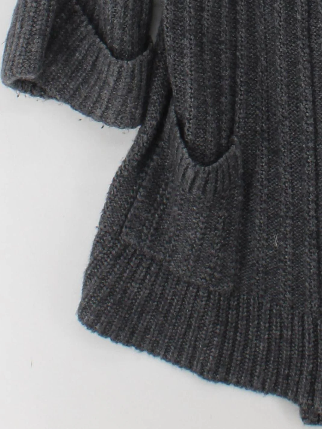 Massimo Dutti Women's Cardigan L Grey Acrylic with Wool, Cashmere Cardigan - Image 4