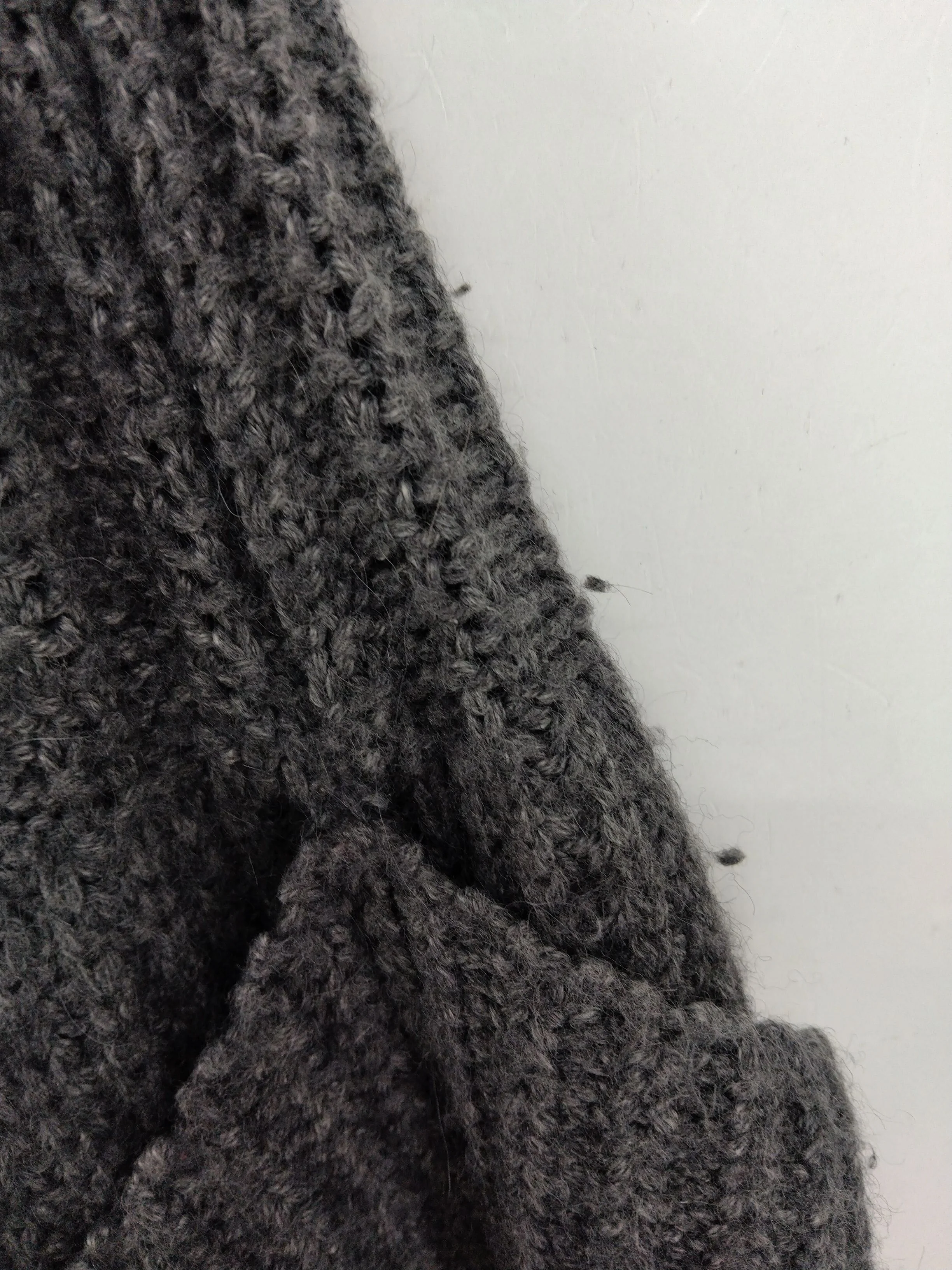 Massimo Dutti Women's Cardigan L Grey Acrylic with Wool, Cashmere Cardigan - Image 5